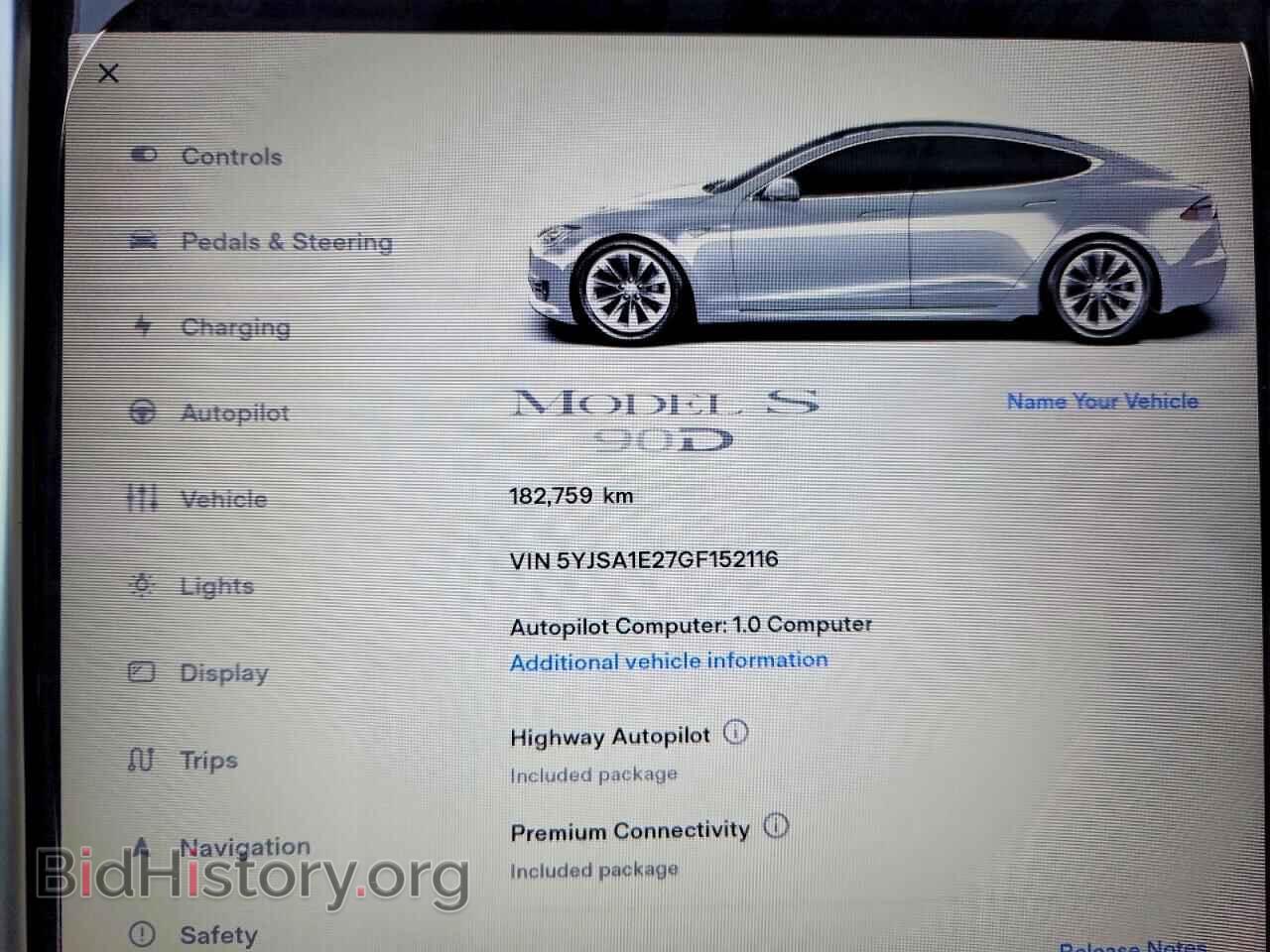 2016 TESLA MODEL S - VIN: 5YJSA1E27GF152116 - Photo 9