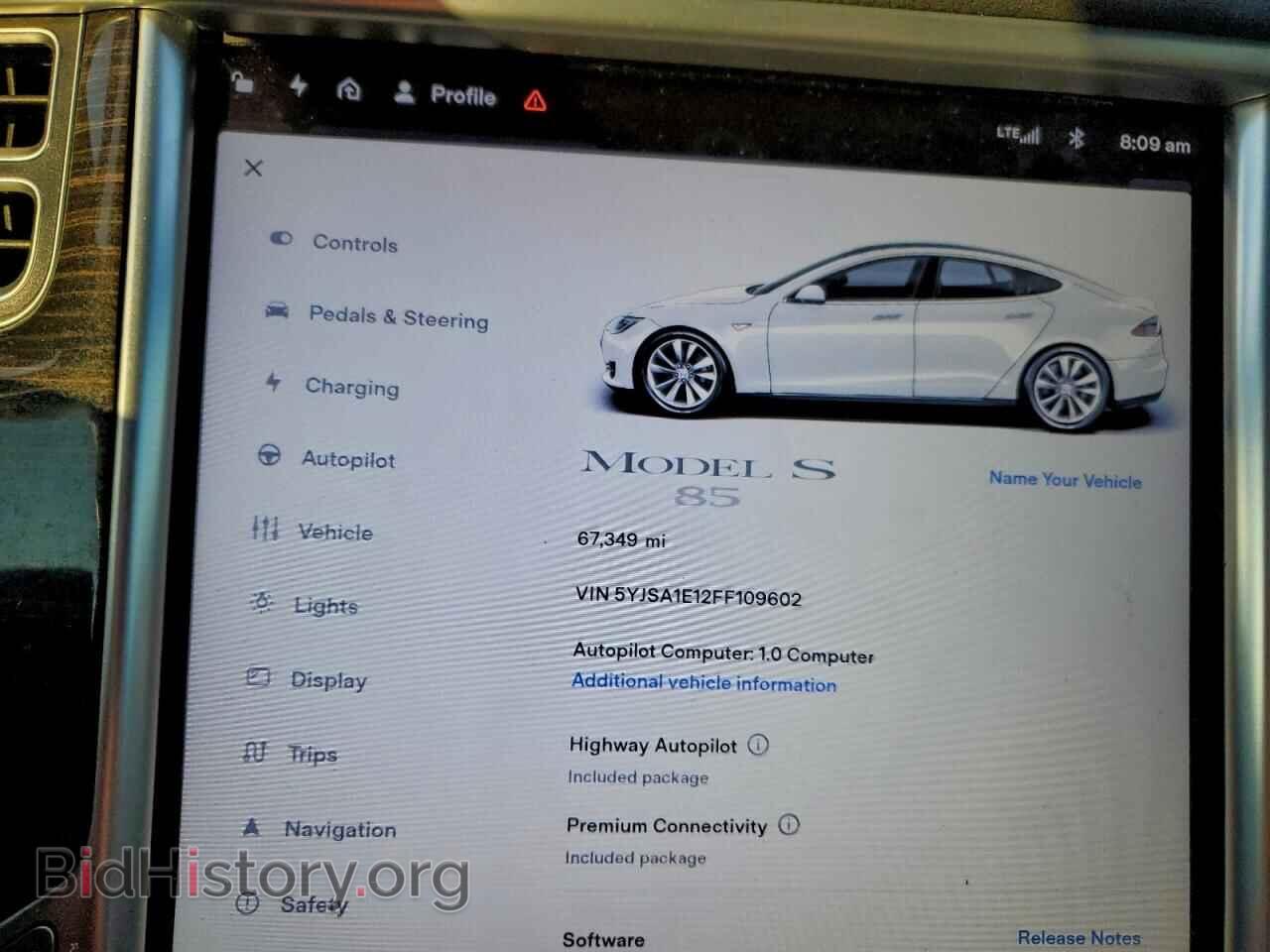 2015 TESLA MODEL S - VIN: 5YJSA1E12FF109602 - Photo 9