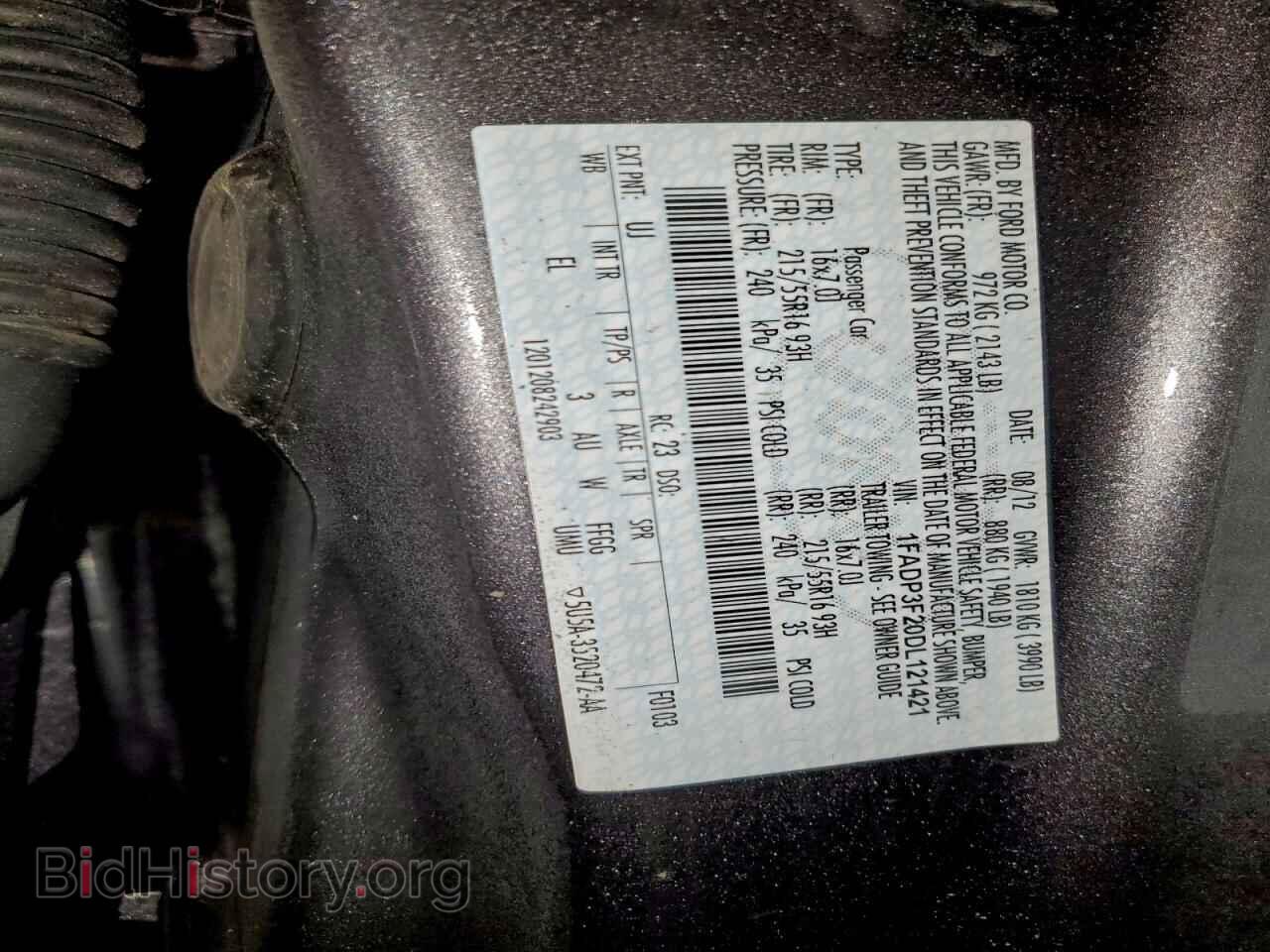 2013 FORD FOCUS - VIN: 1FADP3F20DL121421 - Фото 12
