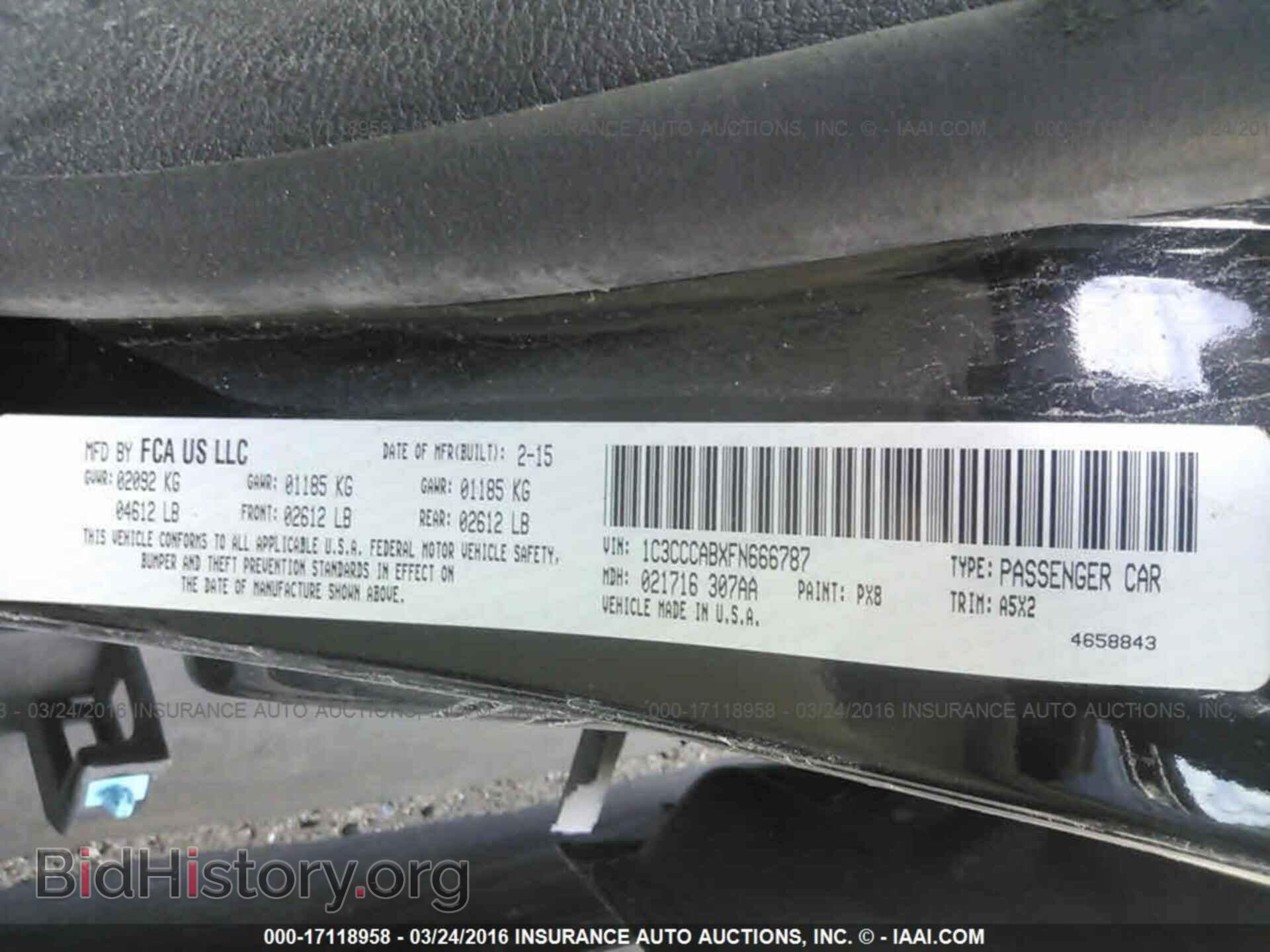 2015 Chrysler 200 - VIN: 1C3CCCABXFN666787 - Фото 9