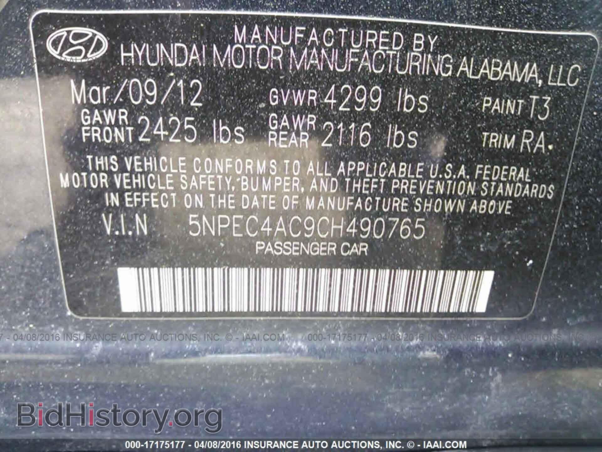 2012 Hyundai Sonata - VIN: 5NPEC4AC9CH490765 - Photo 9