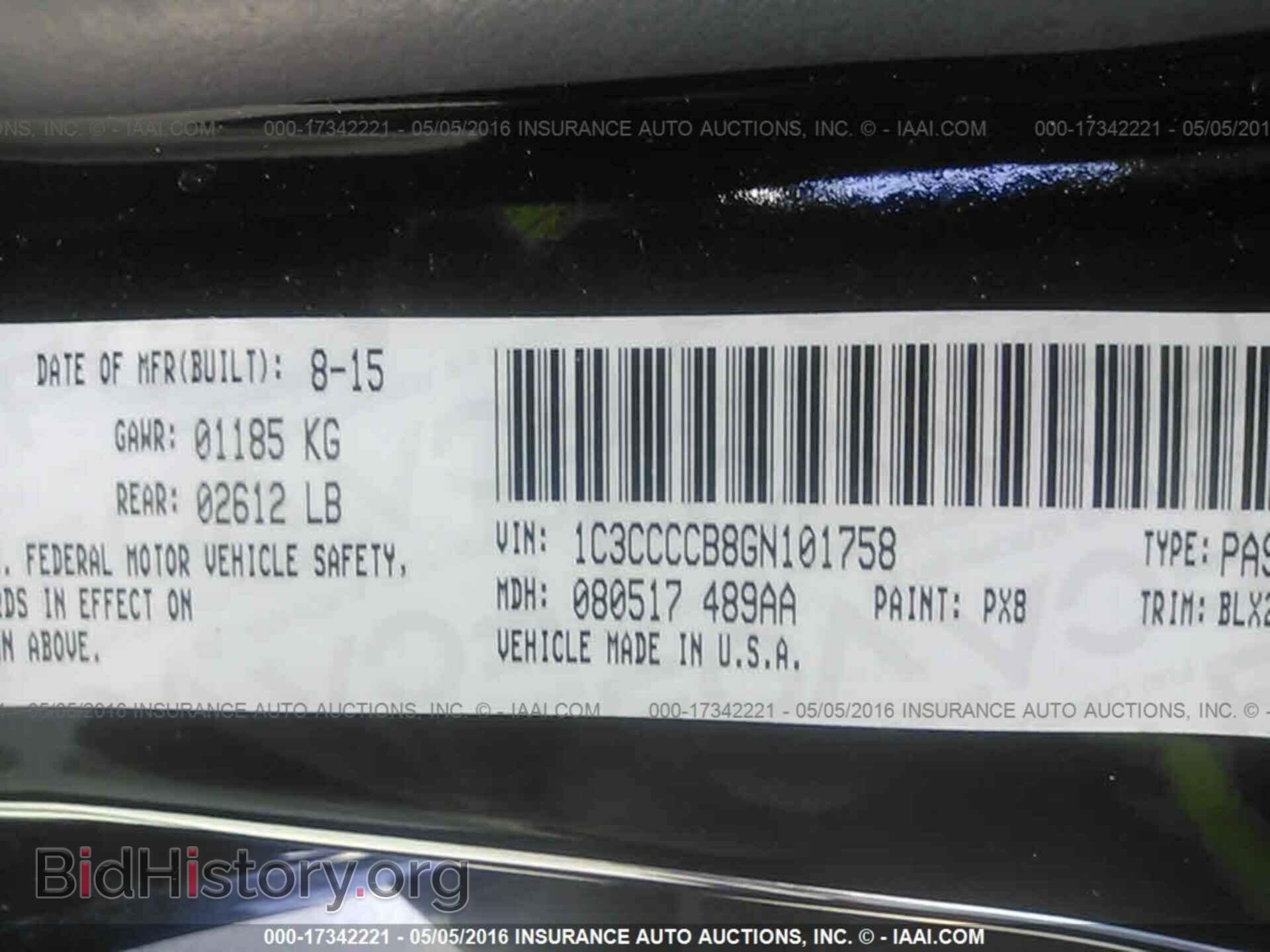 2016 Chrysler 200 - VIN: 1C3CCCCB8GN101758 - Photo 9