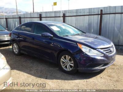 2014 Hyundai SONATA, синий — VIN 5NPEB4AC6EH855862, IAAI
