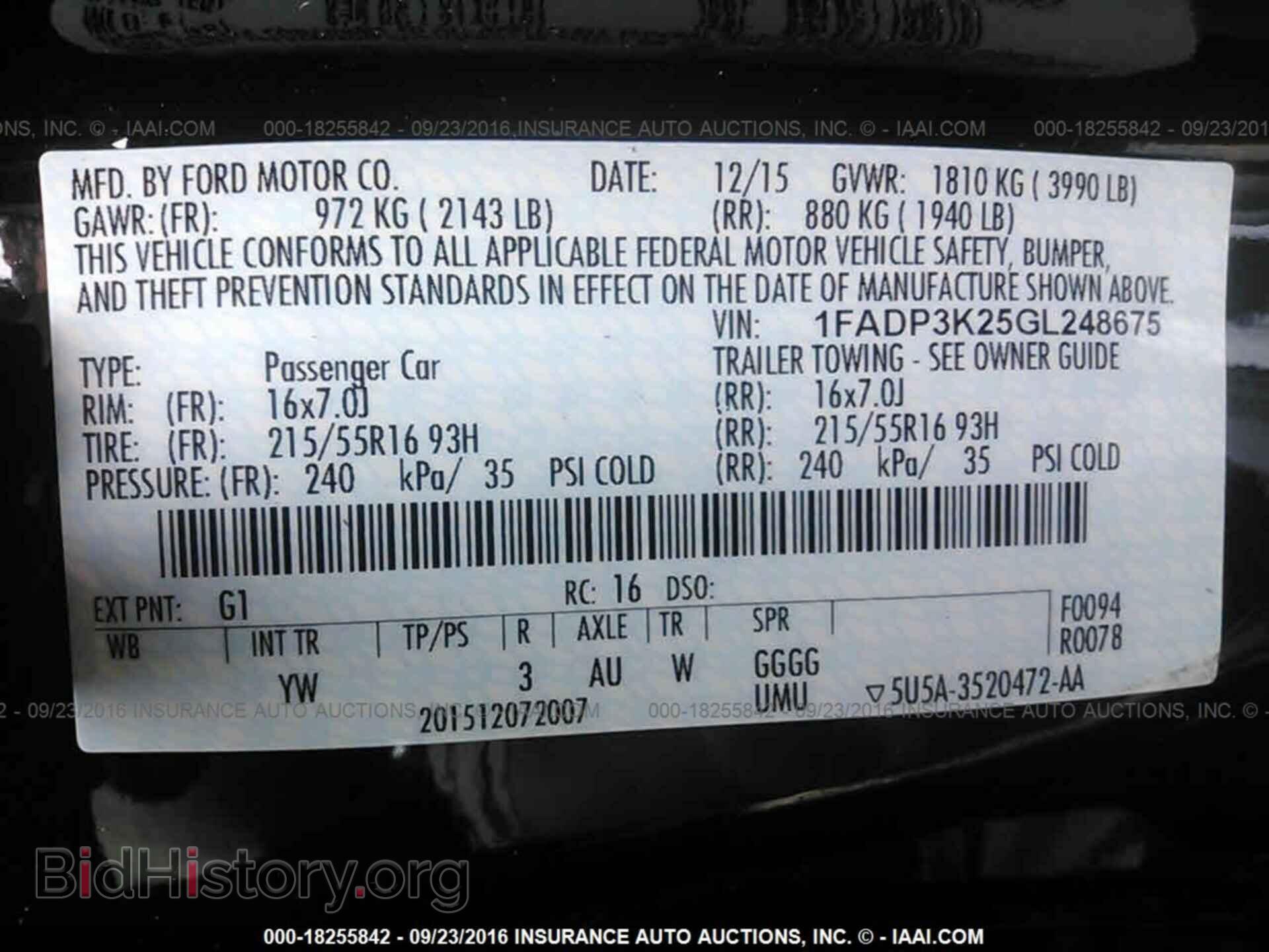 2016 Ford Focus - VIN: 1FADP3K25GL248675 - Photo 9