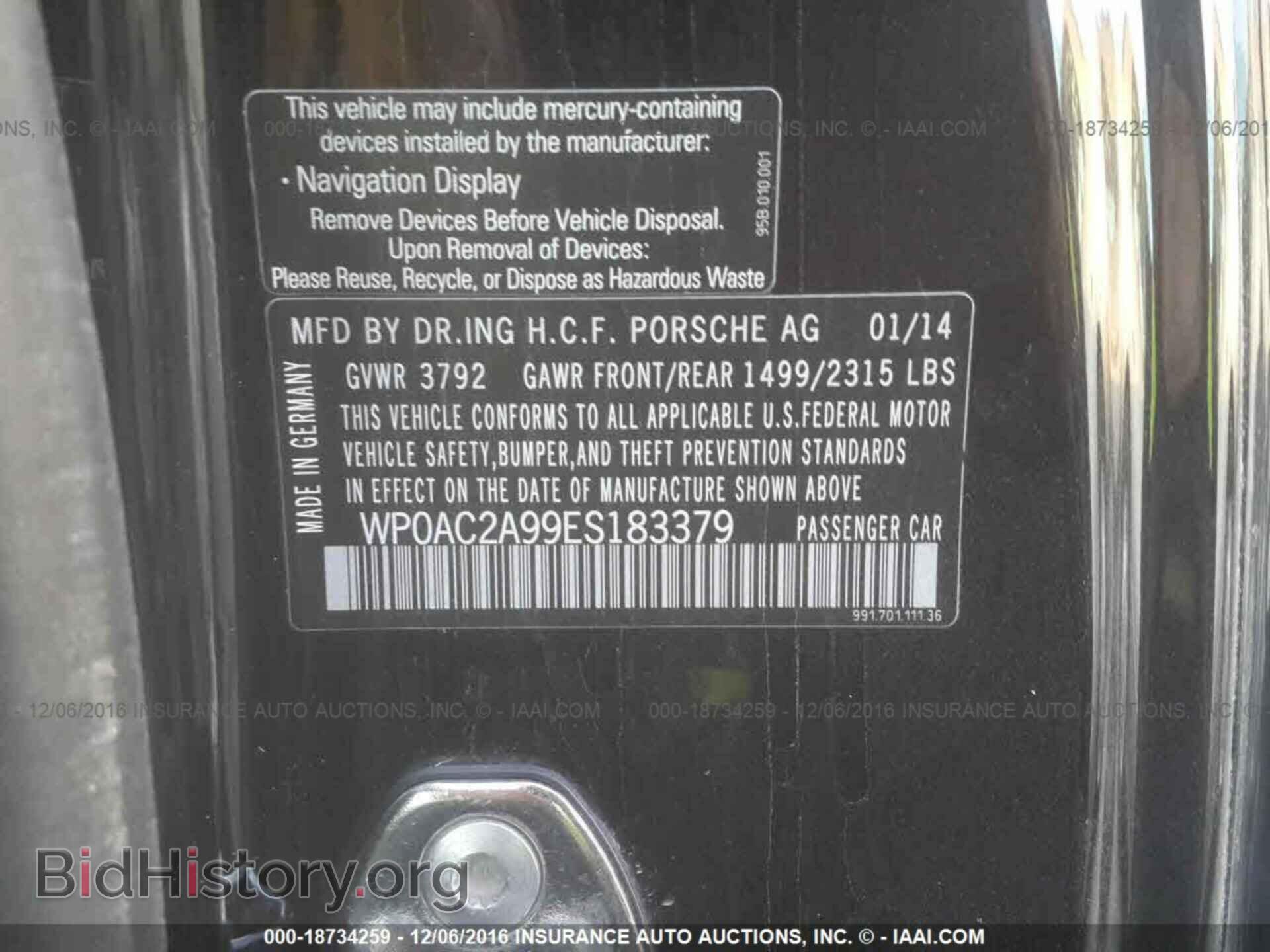 2014 Porsche 911 - VIN: WP0AC2A99ES183379 - Фото 9