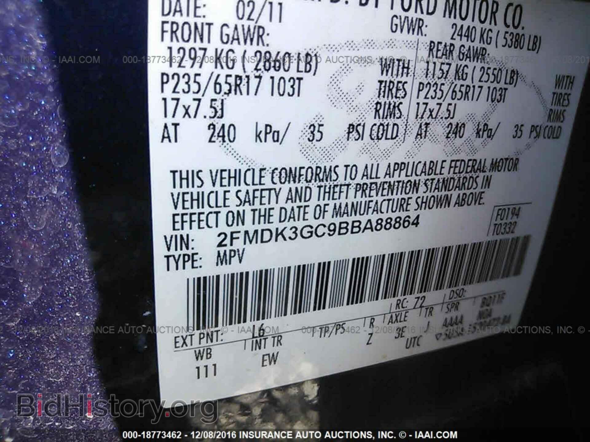 2011 Ford Edge - VIN: 2FMDK3GC9BBA88864 - Photo 9