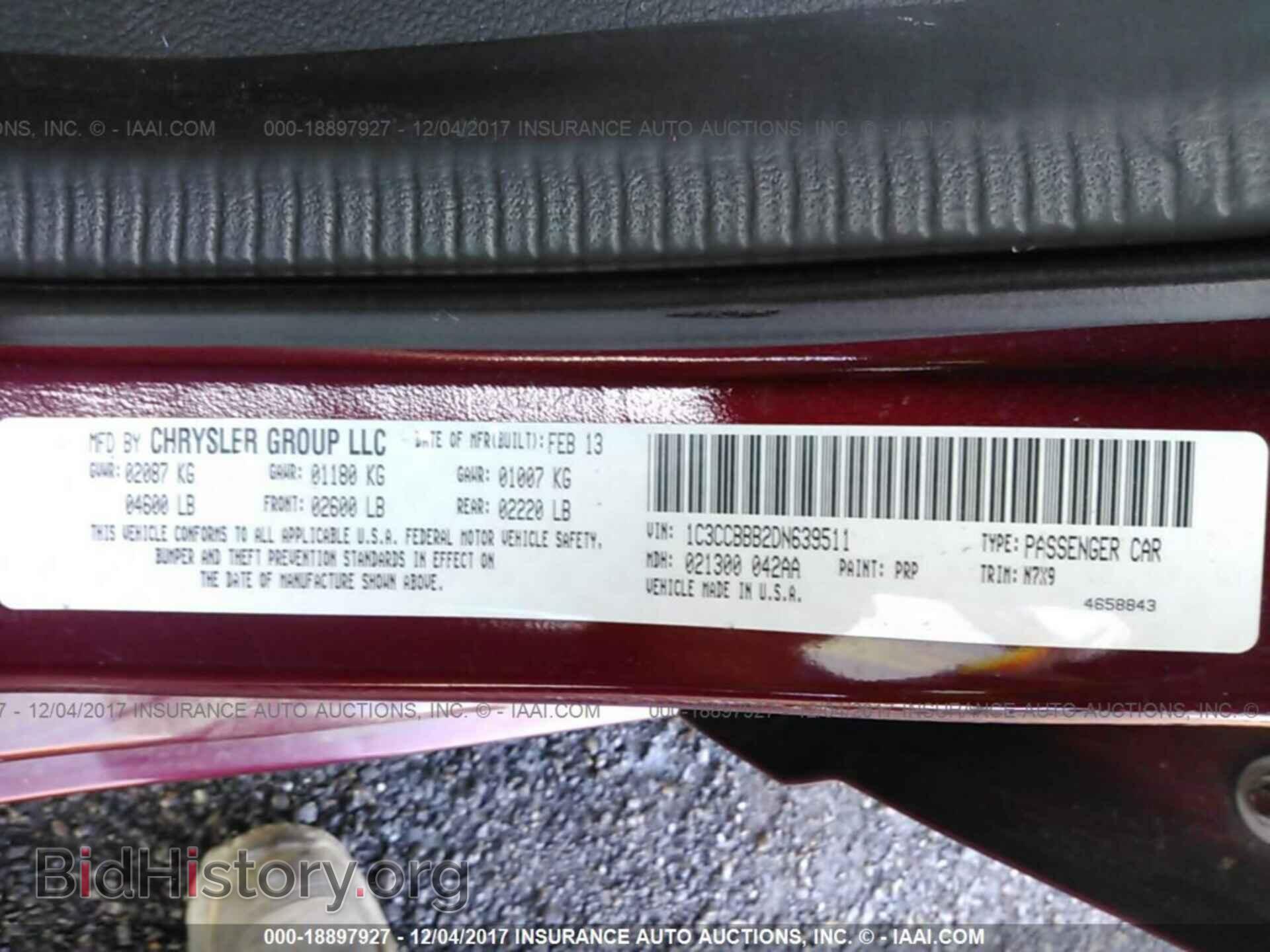 2013 Chrysler 200 - VIN: 1C3CCBBB2DN639511 - Photo 9