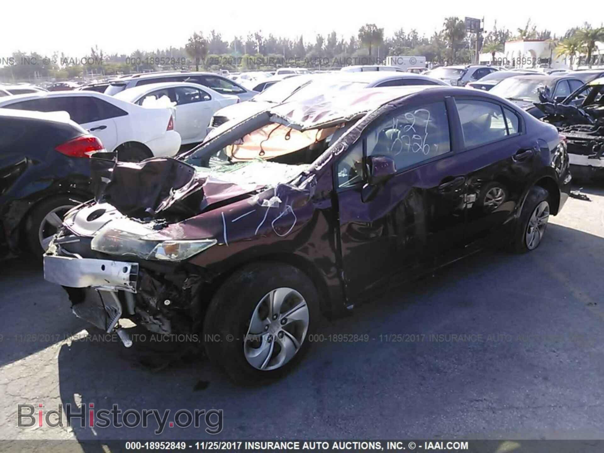 2013 Honda Civic - VIN: 19XFB2F54DE080726 - Фото 2