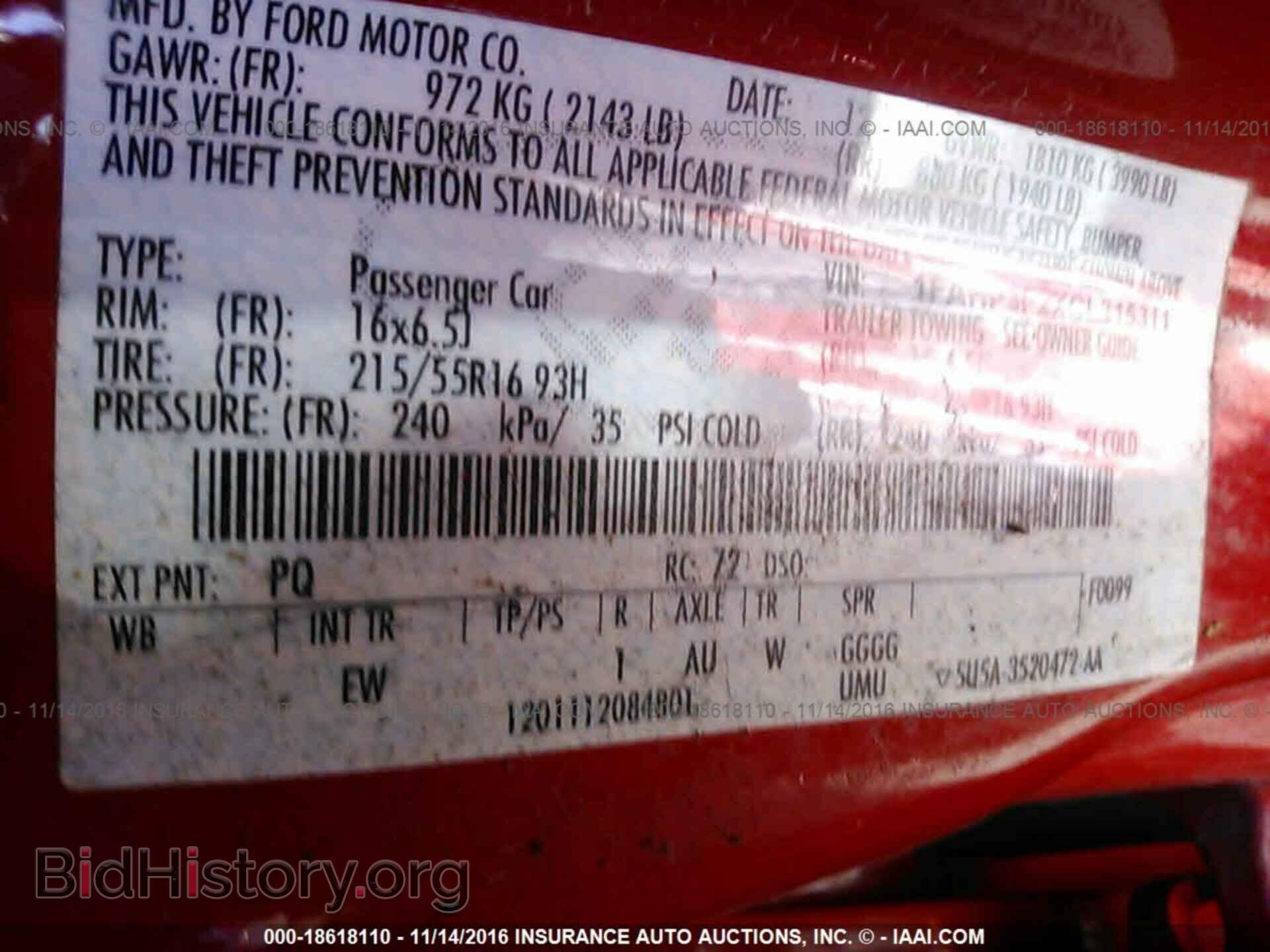 2012 FORD FOCUS - VIN: 1FAHP3F2XCL315311 - Фото 9