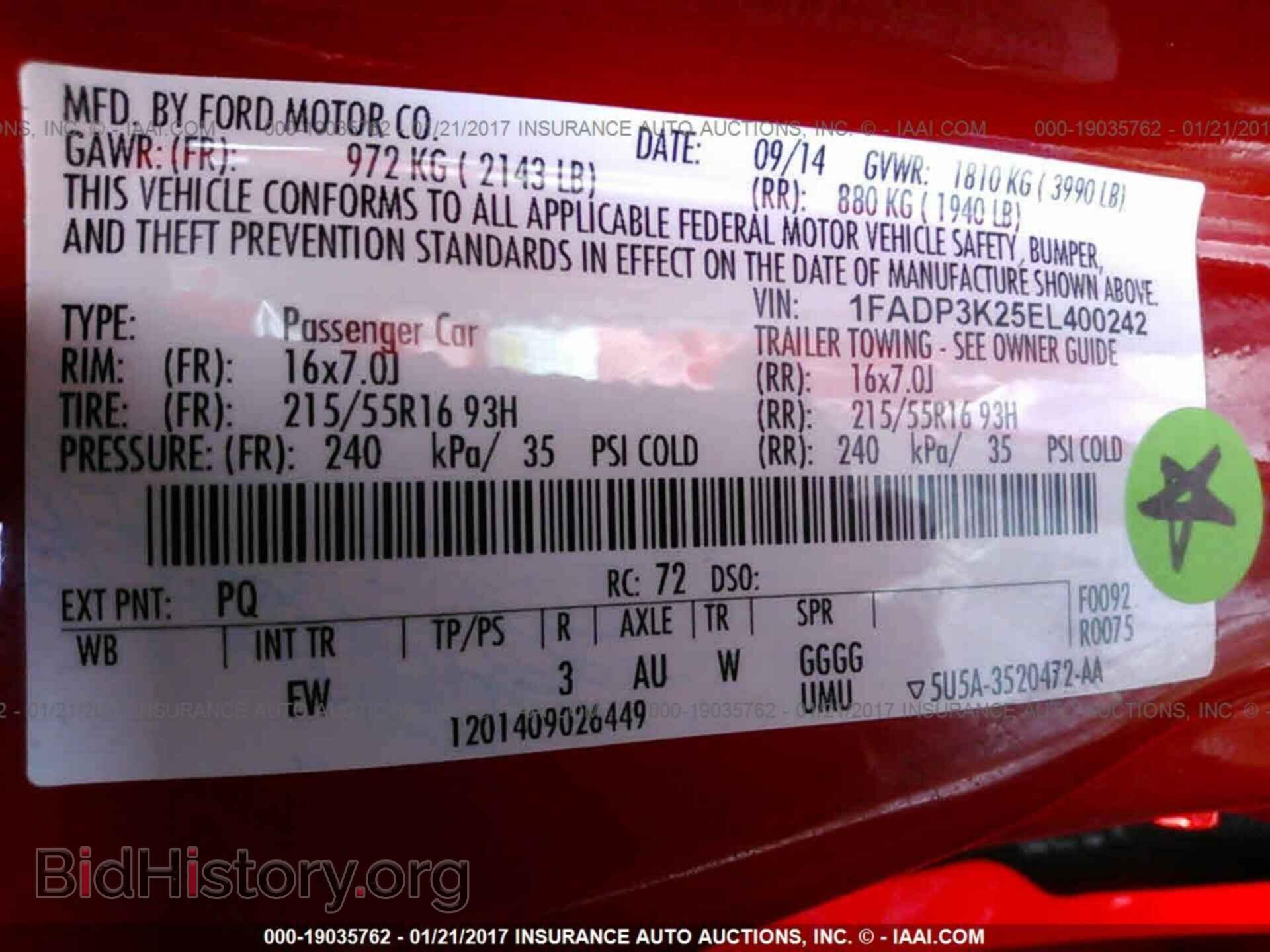 2014 Ford Focus - VIN: 1FADP3K25EL400242 - Фото 9