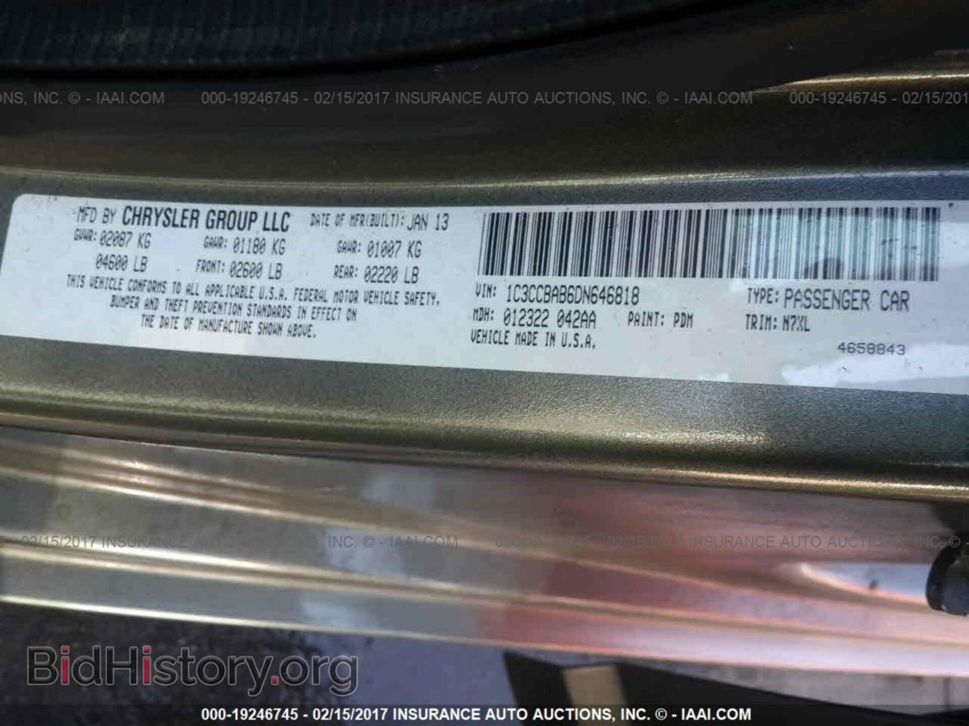 2013 Chrysler 200 - VIN: 1C3CCBAB6DN646818 - Фото 9