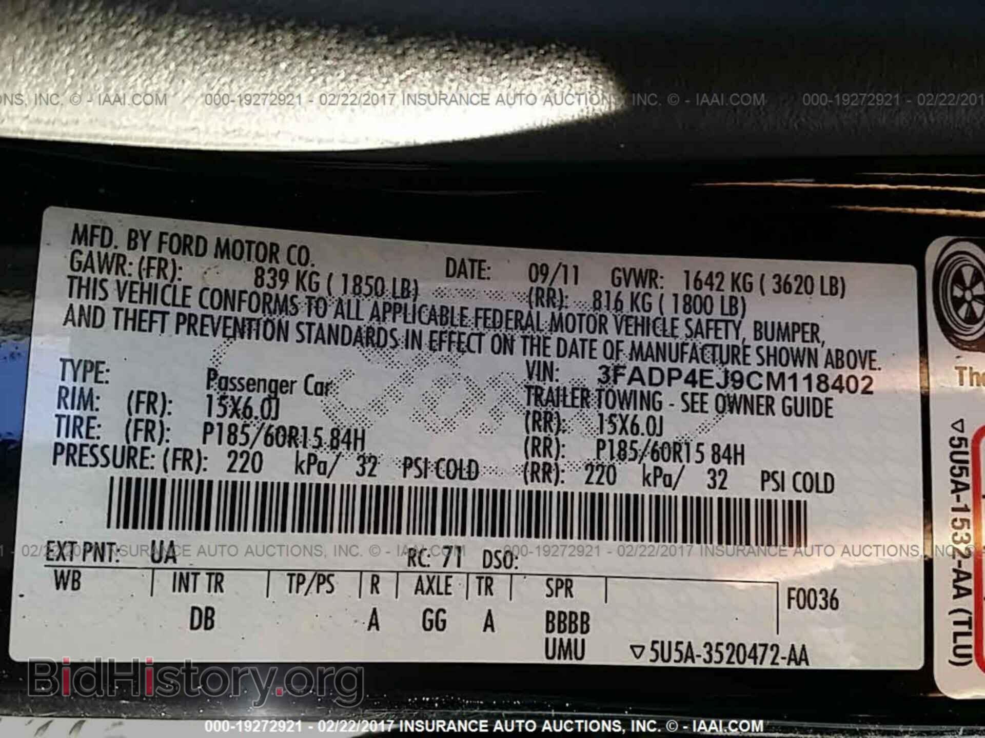2012 Ford Fiesta - VIN: 3FADP4EJ9CM118402 - Photo 9