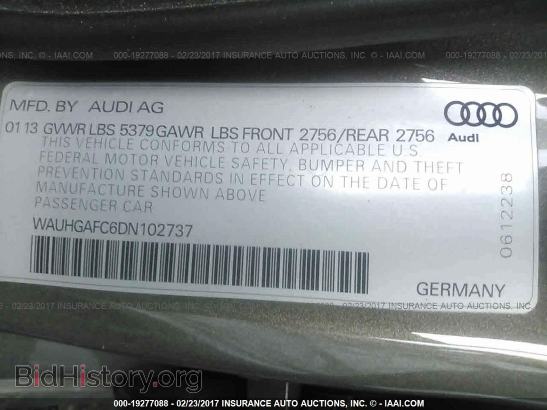 2013 Audi A6 - VIN: WAUHGAFC6DN102737 - Фото 9