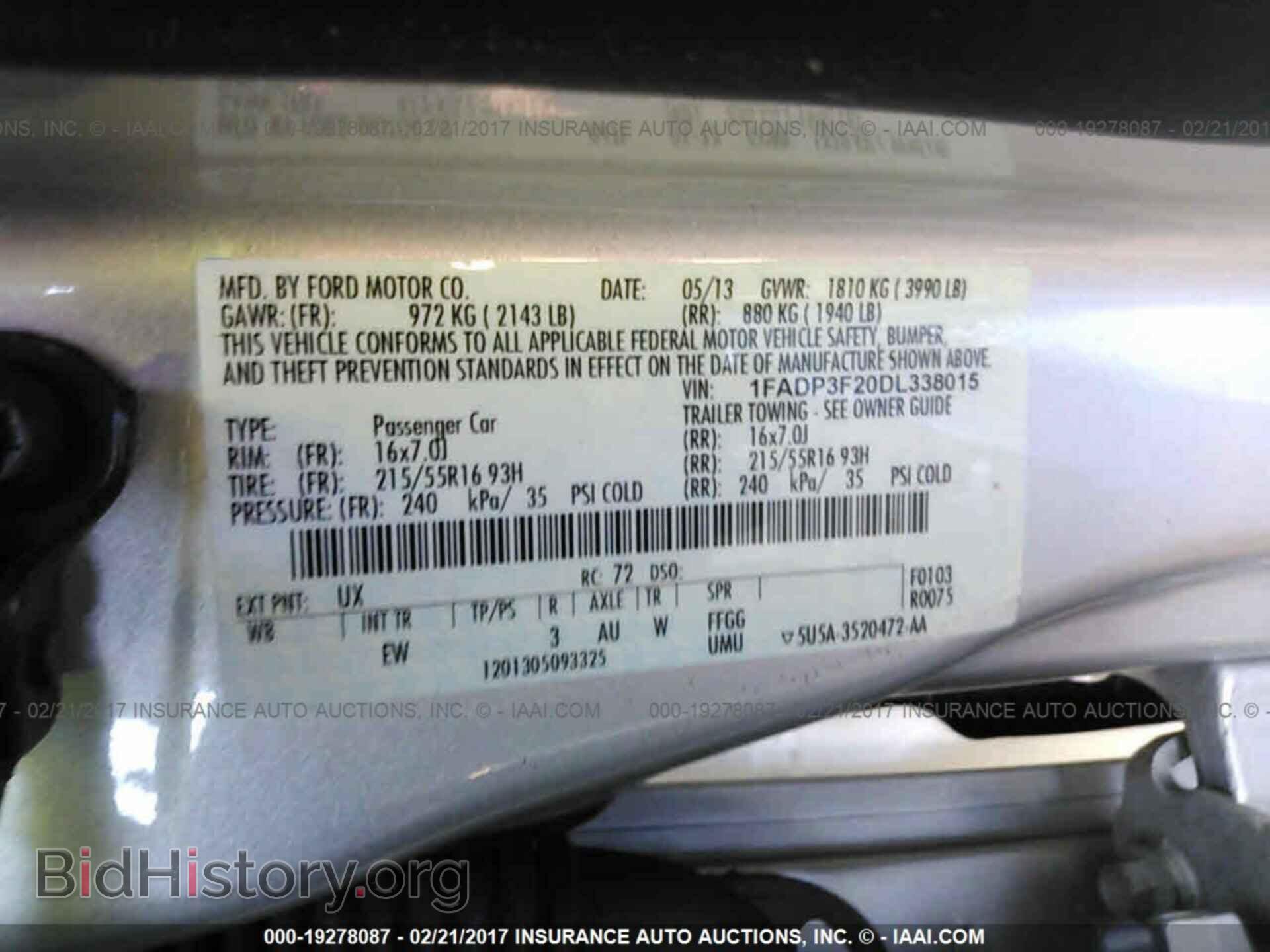 2013 Ford Focus - VIN: 1FADP3F20DL338015 - Фото 9
