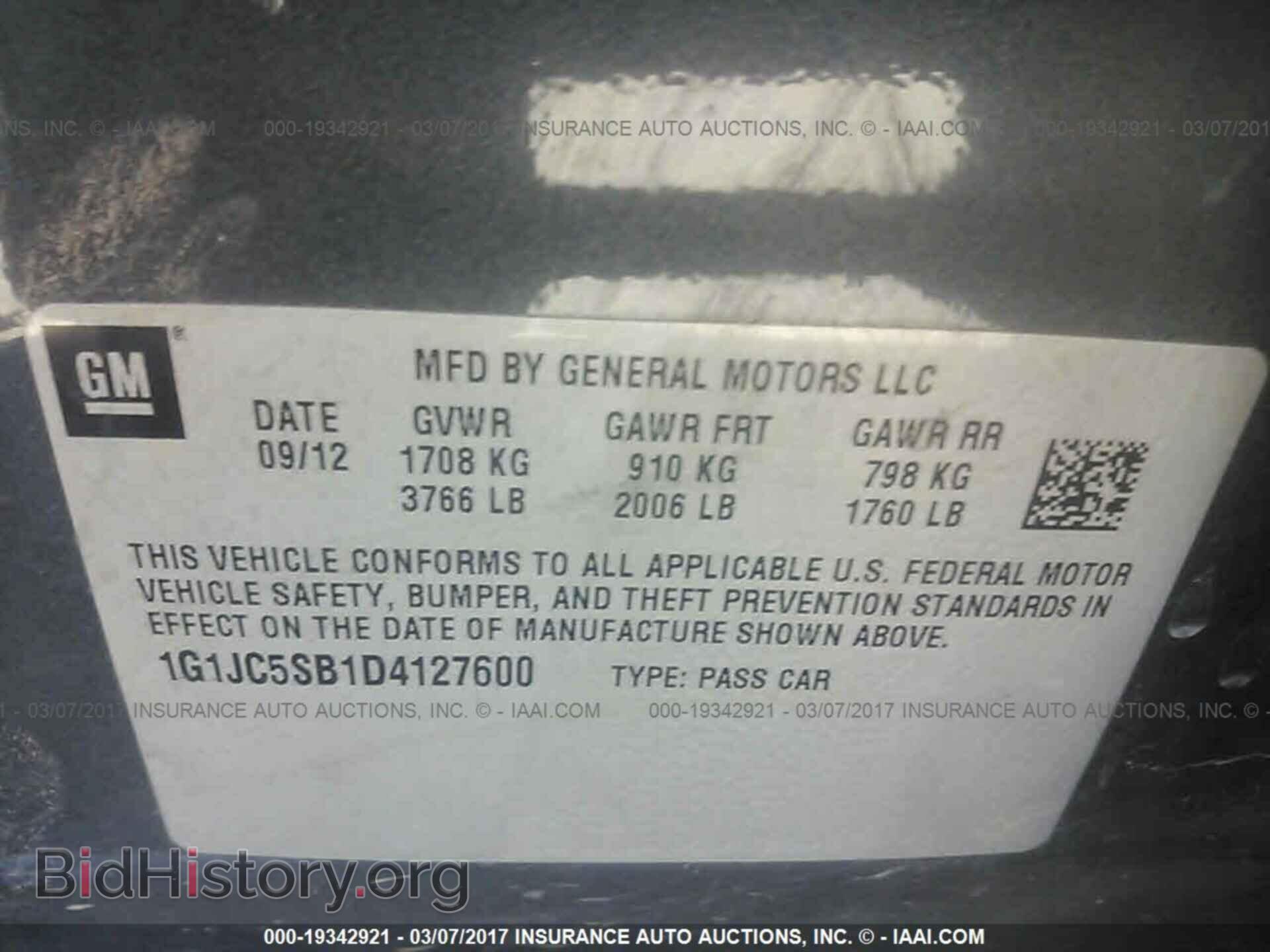2013 Chevrolet Sonic - VIN: 1G1JC5SB1D4127600 - Фото 9