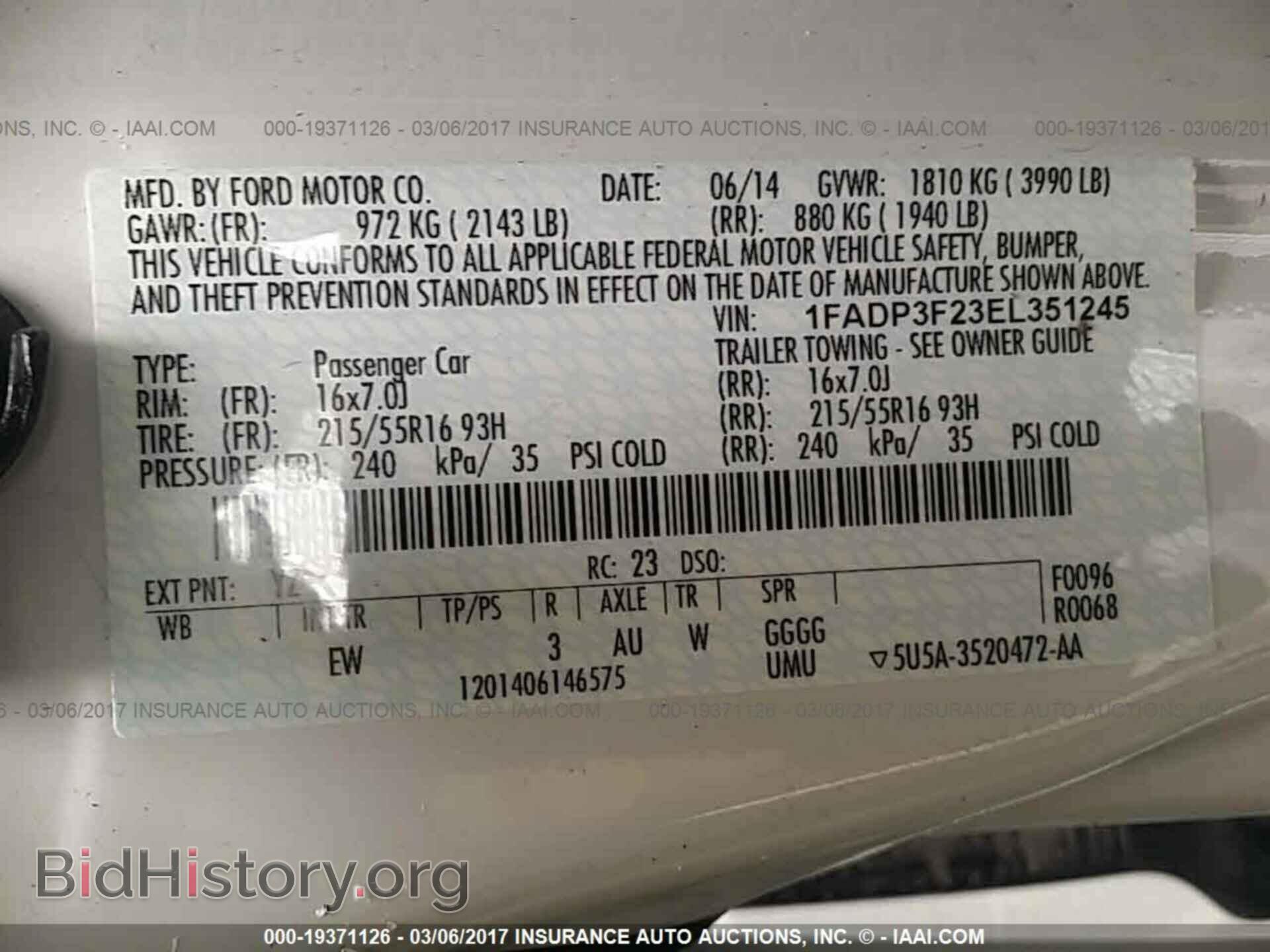 2014 Ford Focus - VIN: 1FADP3F23EL351245 - Фото 9