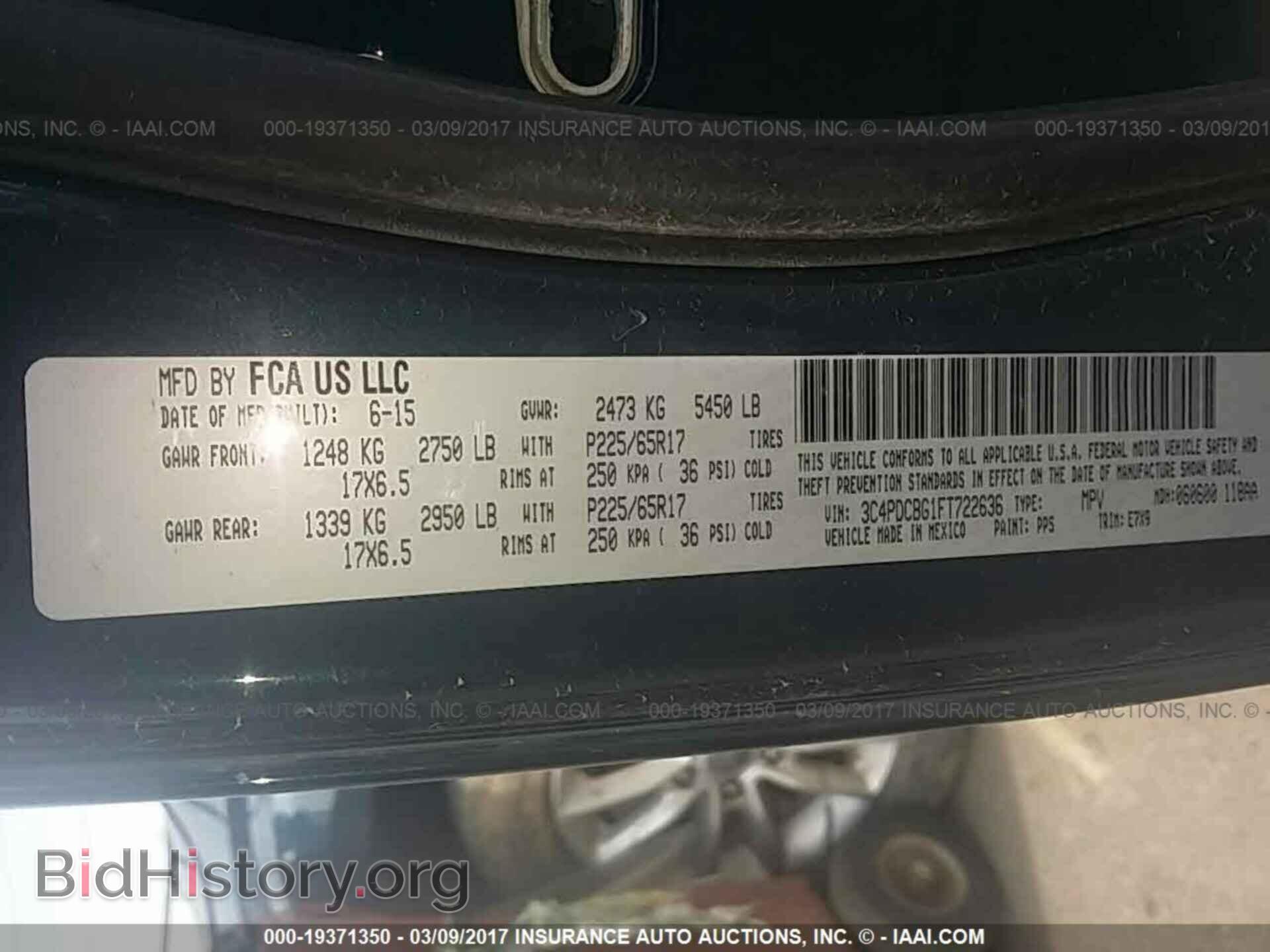 2015 Dodge Journey - VIN: 3C4PDCBG1FT722636 - Photo 9