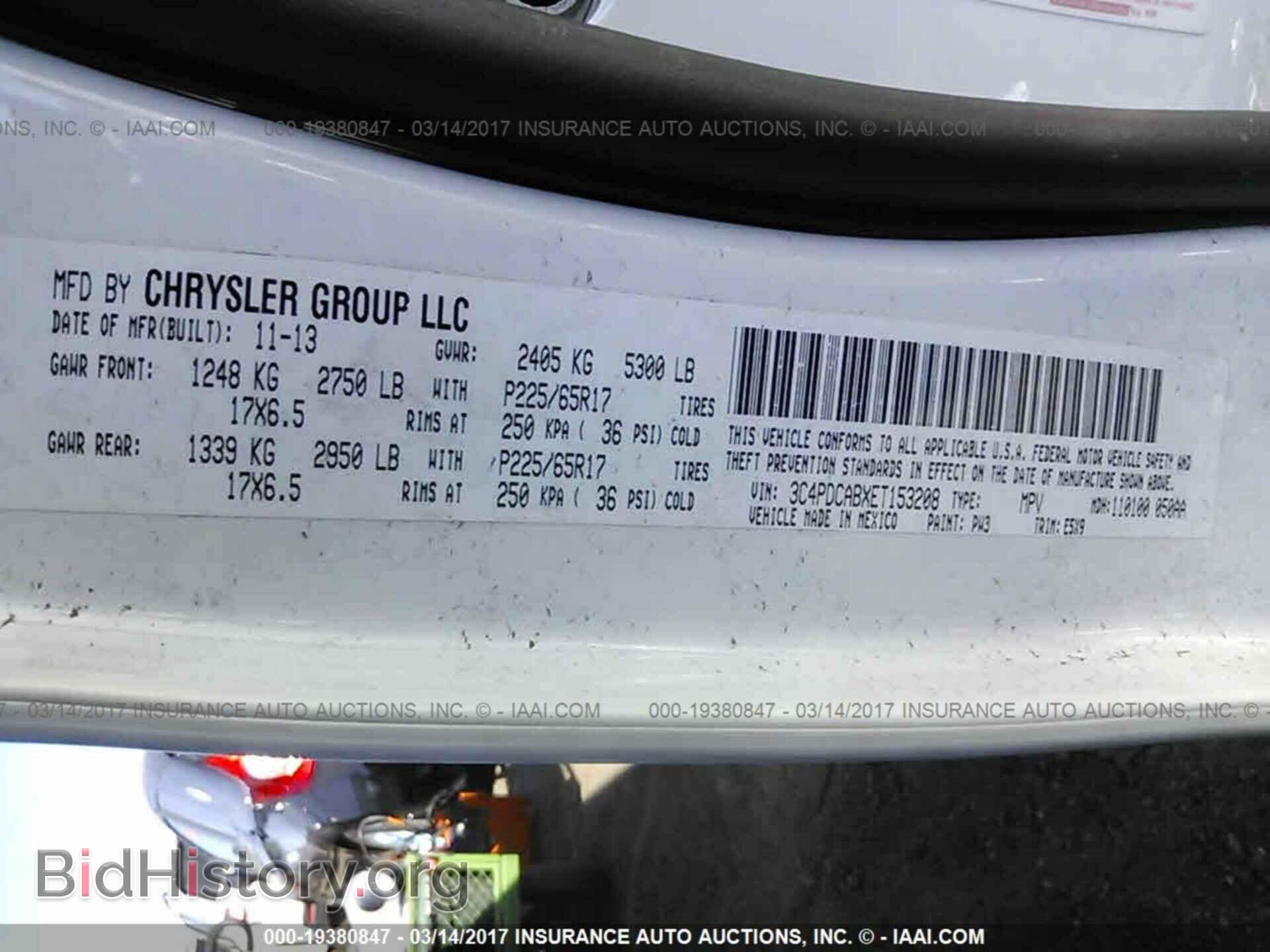 2014 DODGE JOURNEY - VIN: 3C4PDCABXET153208 - Фото 9