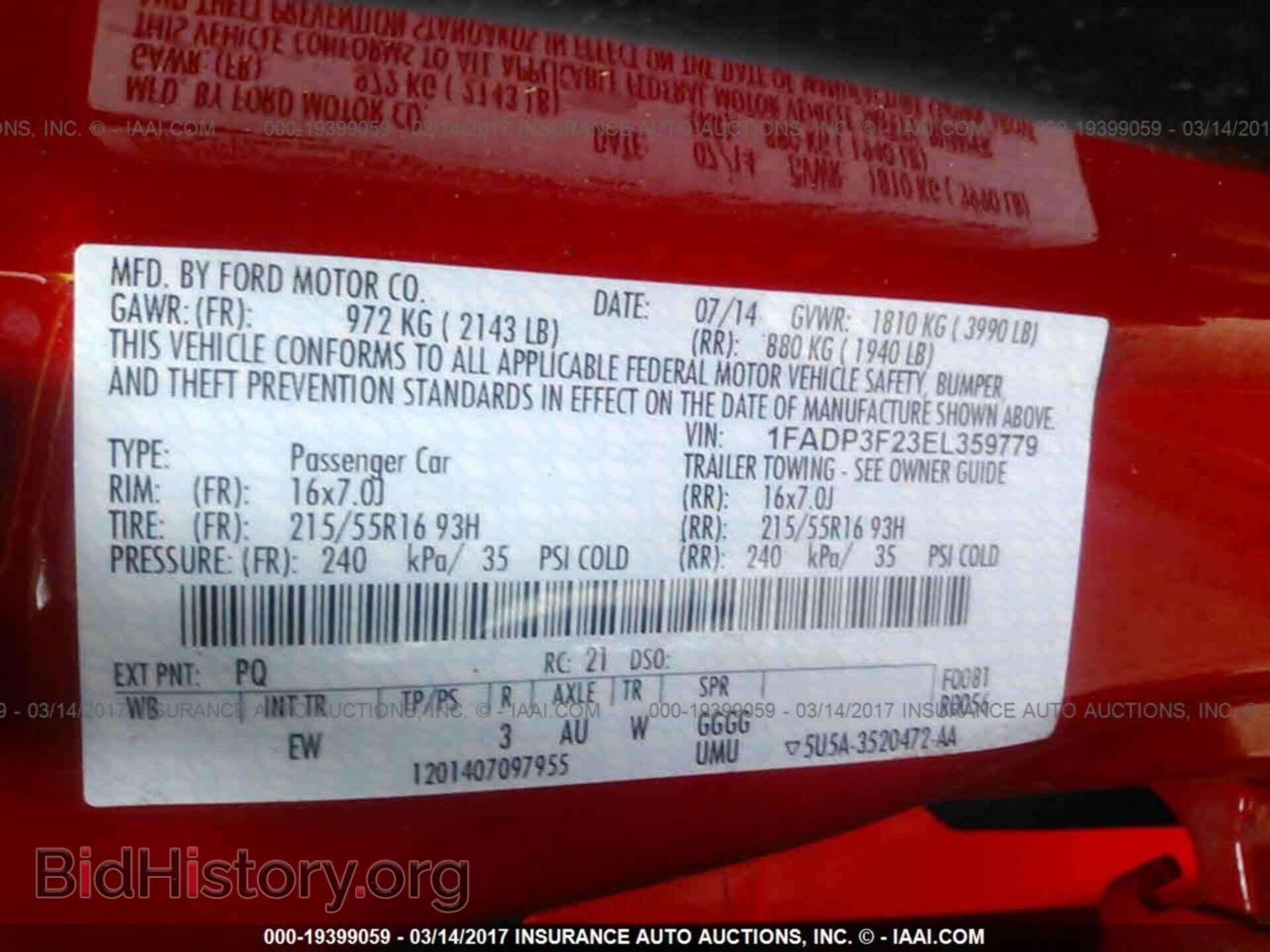 2014 Ford Focus - VIN: 1FADP3F23EL359779 - Фото 9