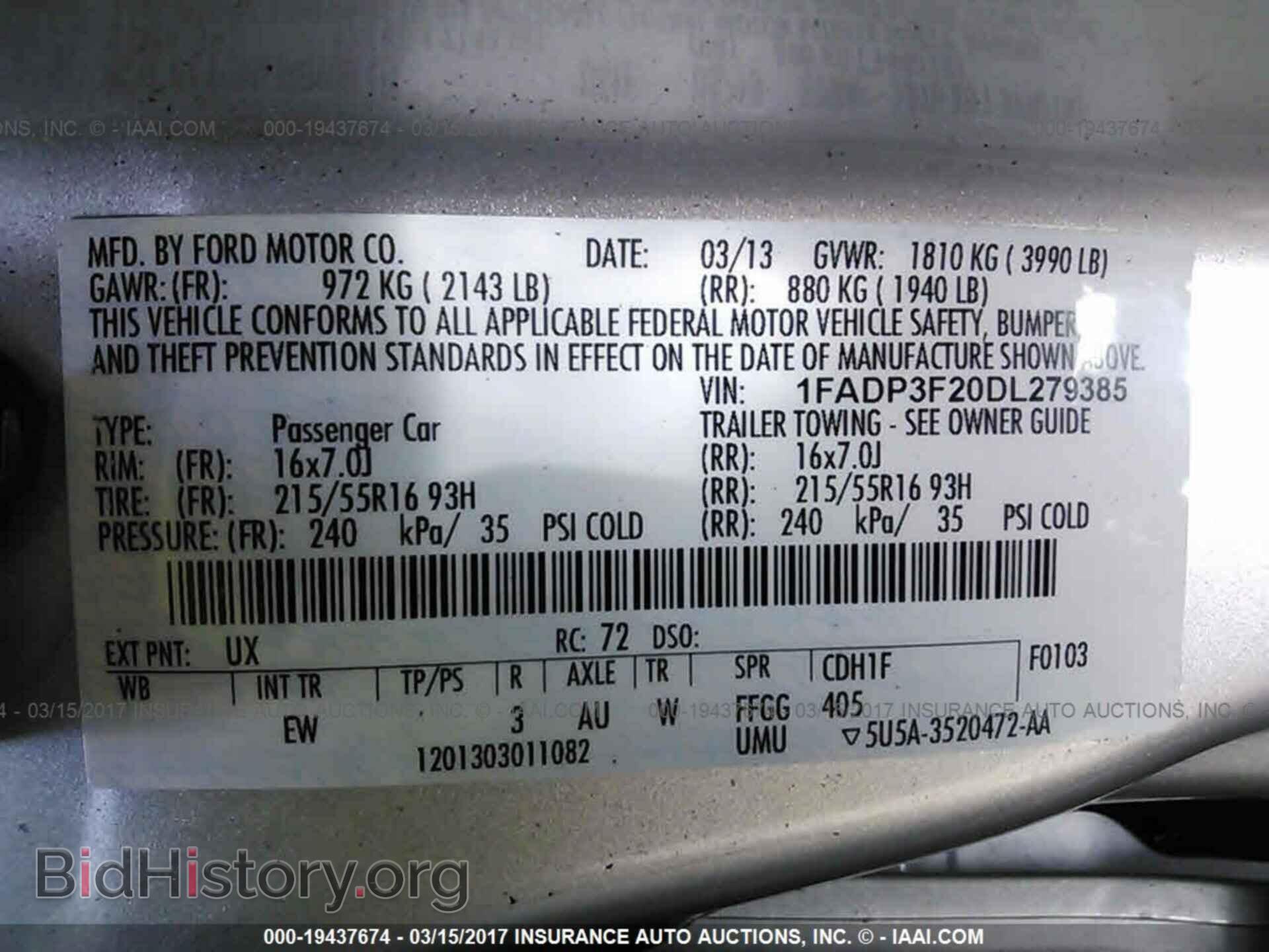 2013 Ford Focus - VIN: 1FADP3F20DL279385 - Фото 9