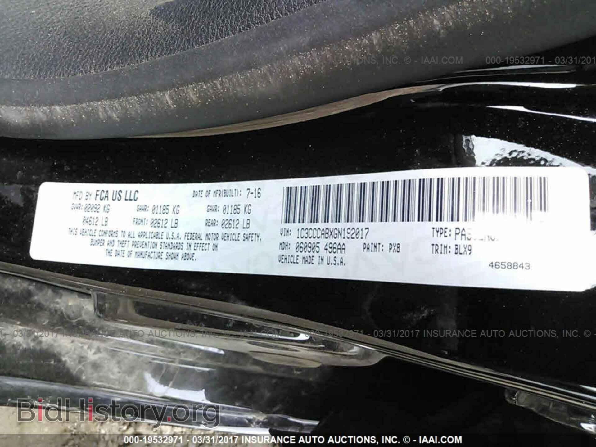 2016 Chrysler 200 - VIN: 1C3CCCABXGN192017 - Photo 9