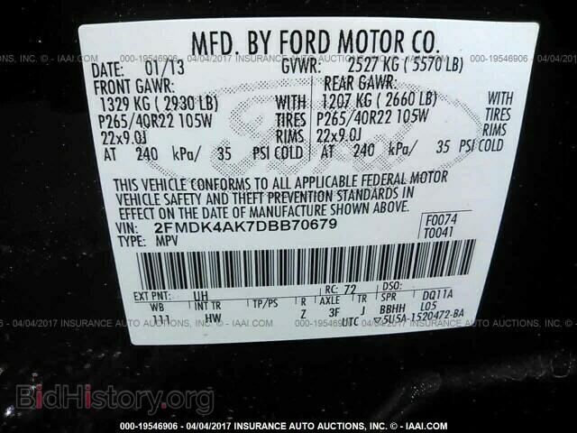 2013 Ford Edge - VIN: 2FMDK4AK7DBB70679 - Фото 9