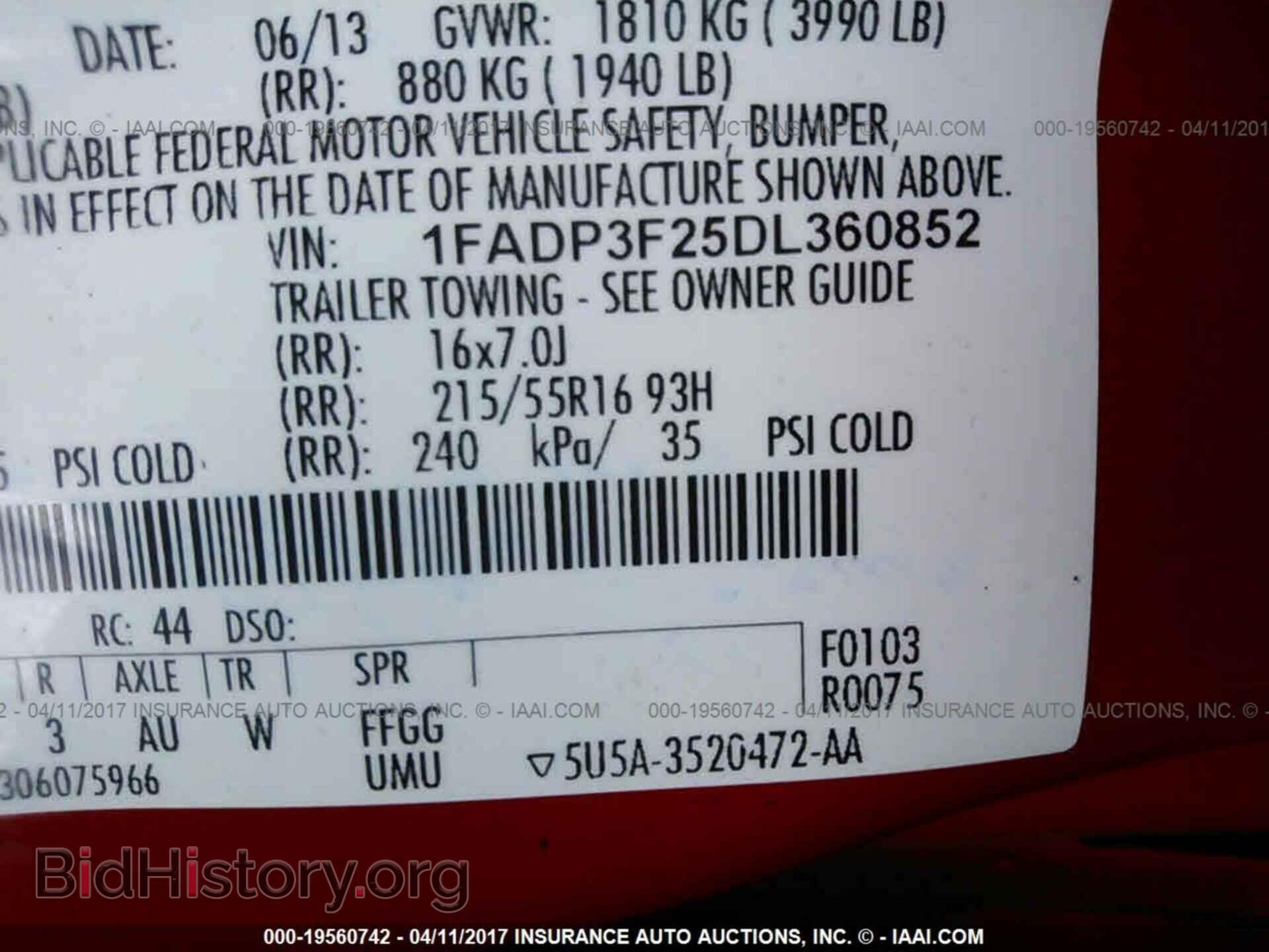 2013 Ford Focus - VIN: 1FADP3F25DL360852 - Фото 9