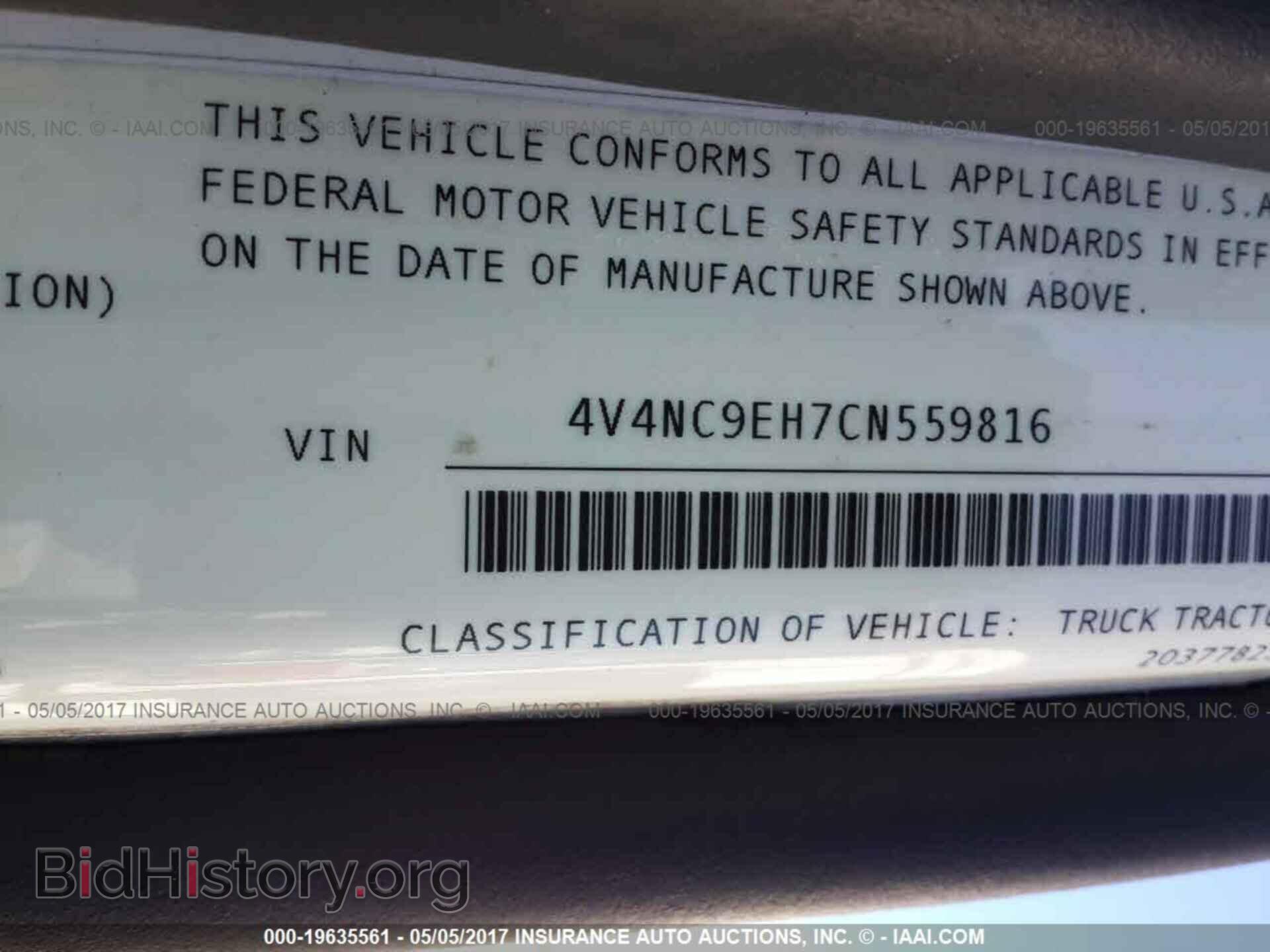 2012 Volvo Vnl - VIN: 4V4NC9EH7CN559816 - Фото 10
