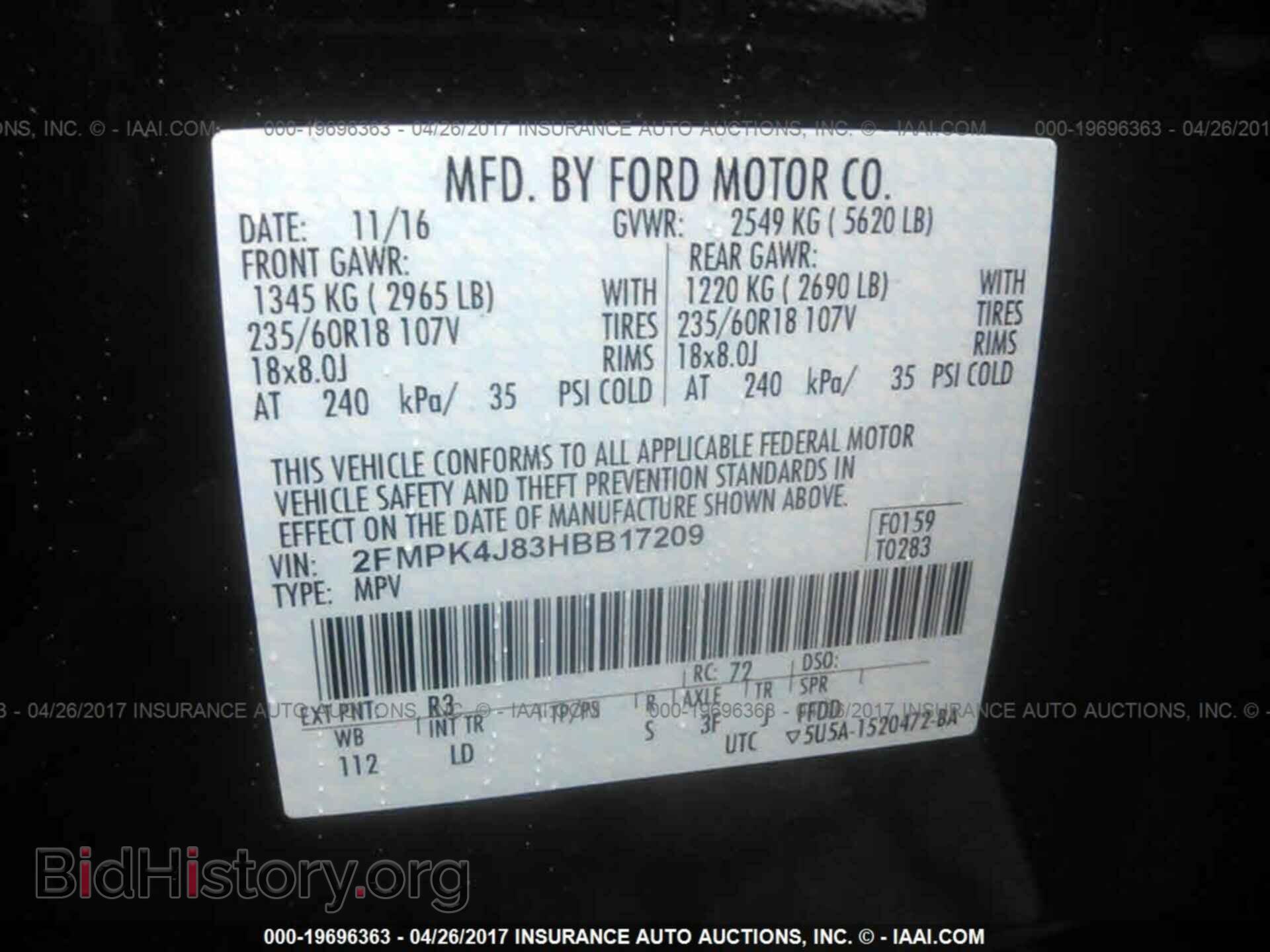 2017 Ford Edge - VIN: 2FMPK4J83HBB17209 - Photo 9