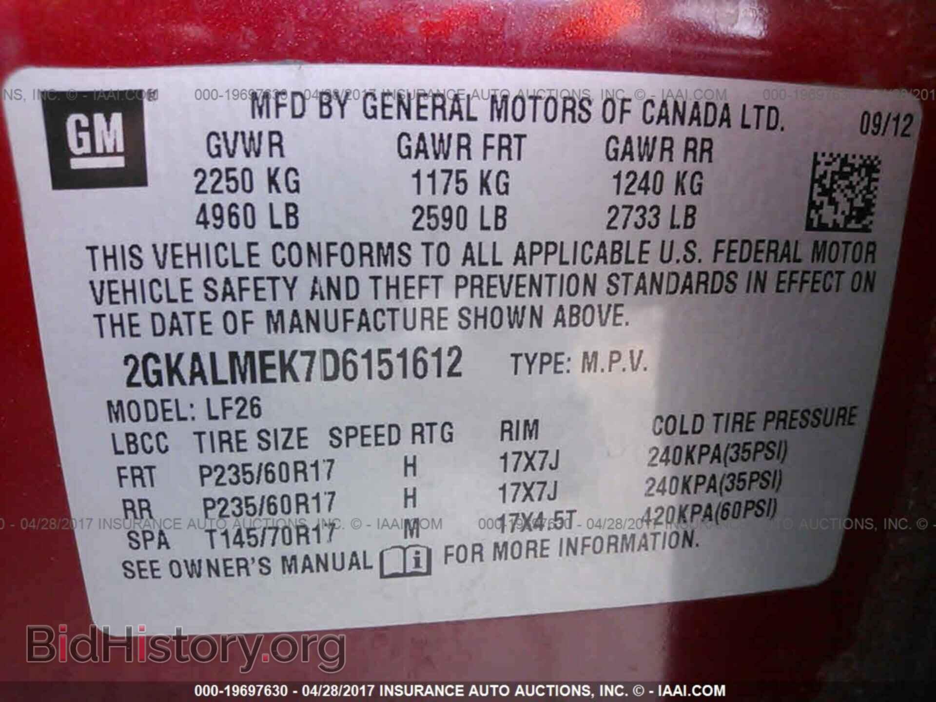 2013 Gmc Terrain - VIN: 2GKALMEK7D6151612 - Photo 9