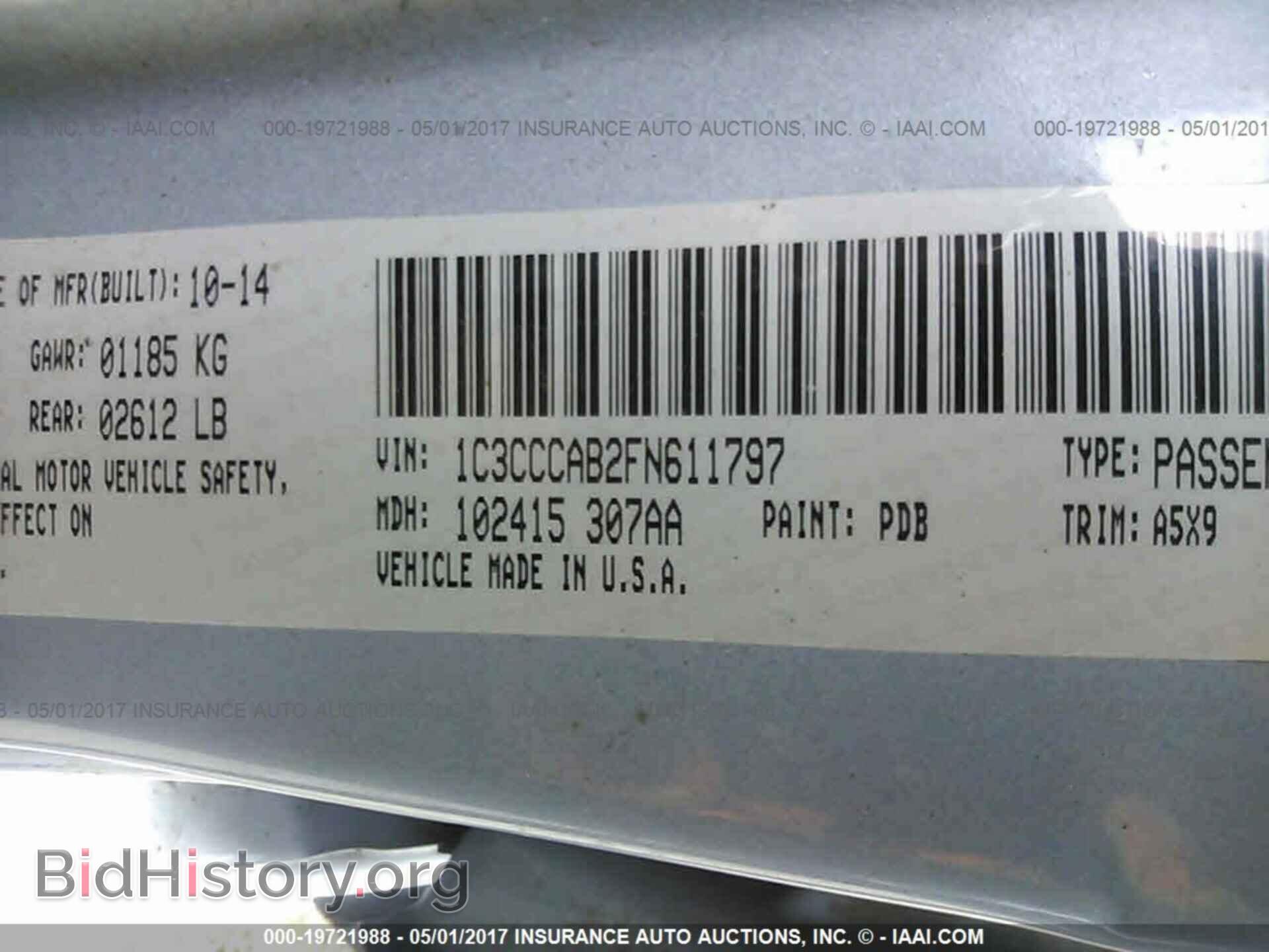 2015 Chrysler 200 - VIN: 1C3CCCAB2FN611797 - Photo 9