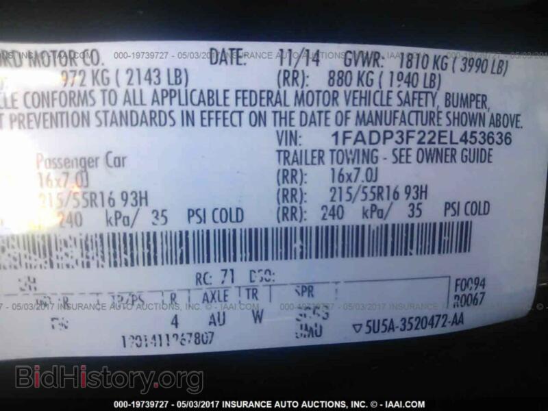 2014 Ford FOCUS (VIN 1FADP3F22EL453636) — photo 9 of 10