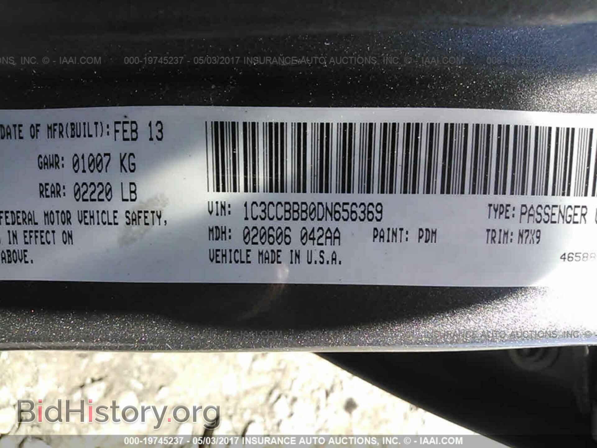 2013 Chrysler 200 - VIN: 1C3CCBBB0DN656369 - Photo 9