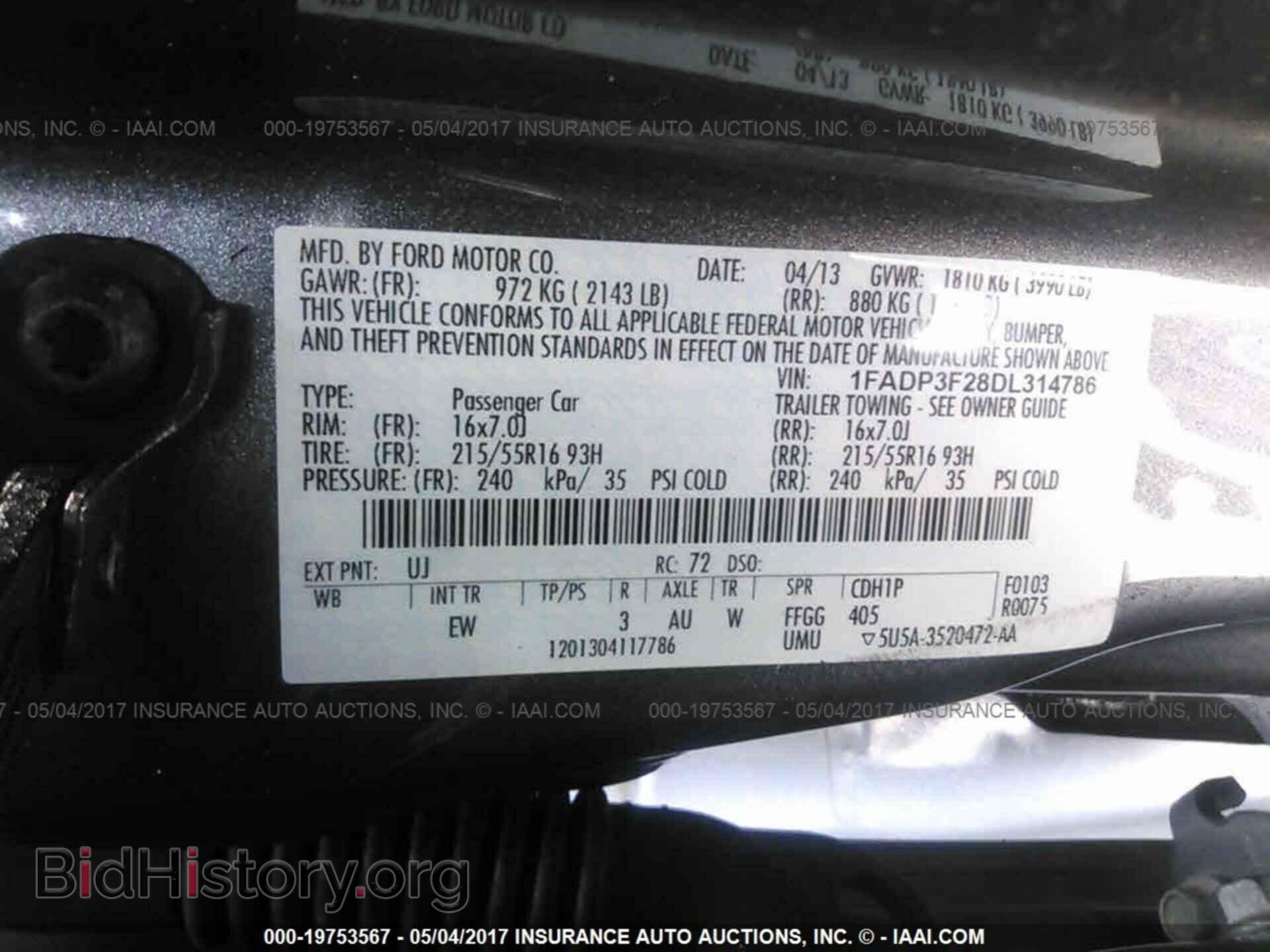 2013 FORD FOCUS - VIN: 1FADP3F28DL314786 - Photo 9
