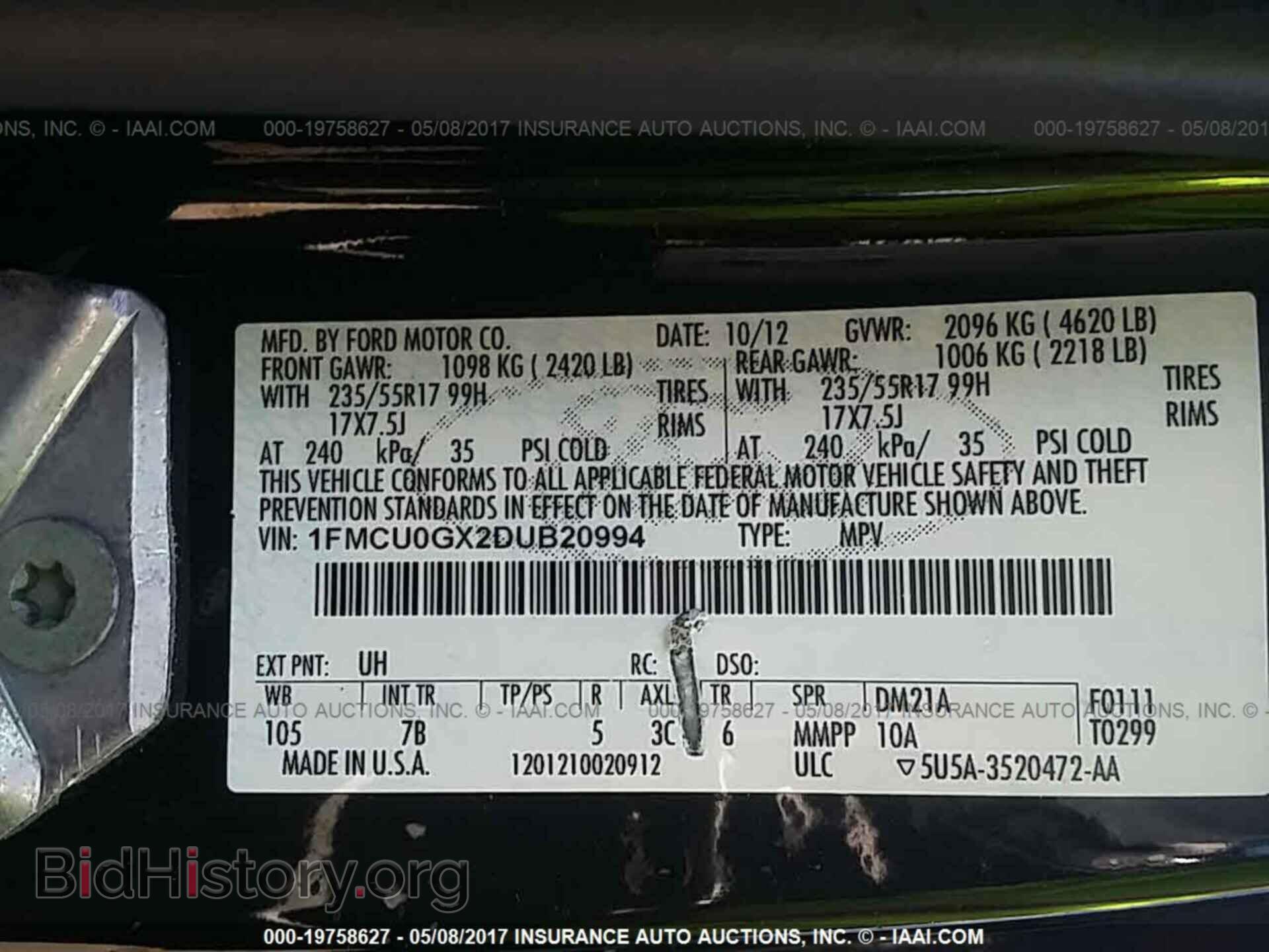 2013 Ford Escape - VIN: 1FMCU0GX2DUB20994 - Photo 9