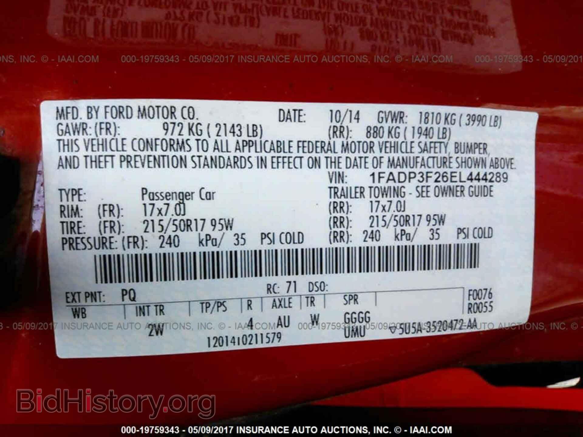 2014 Ford Focus - VIN: 1FADP3F26EL444289 - Фото 9