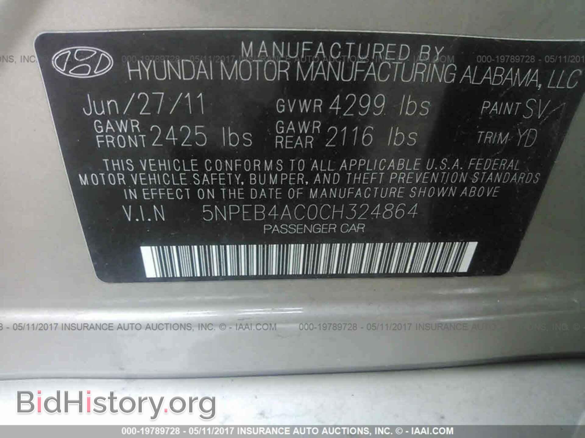 2012 Hyundai Sonata - VIN: 5NPEB4AC0CH324864 - Photo 9