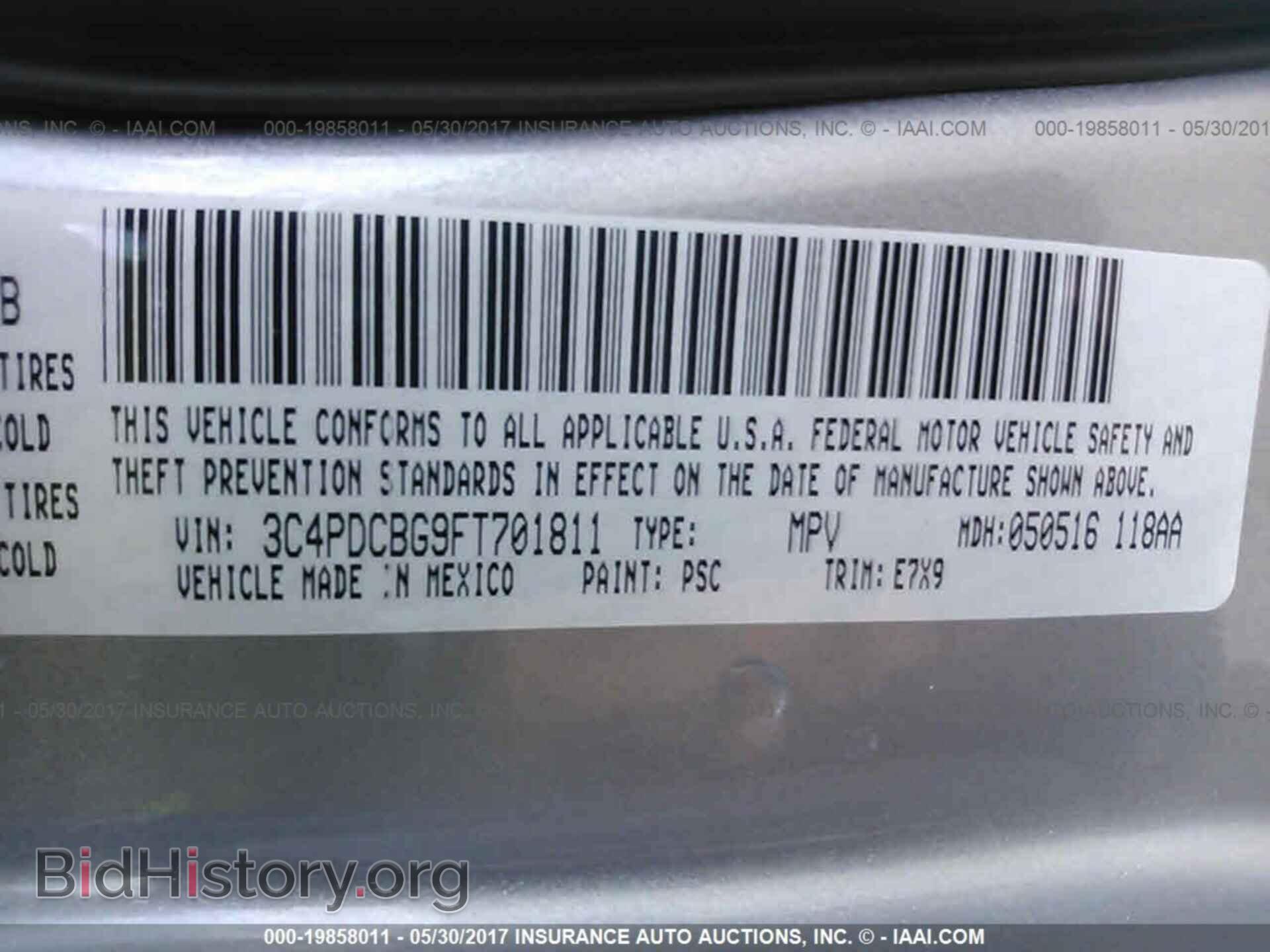 2015 Dodge Journey - VIN: 3C4PDCBG9FT701811 - Фото 9