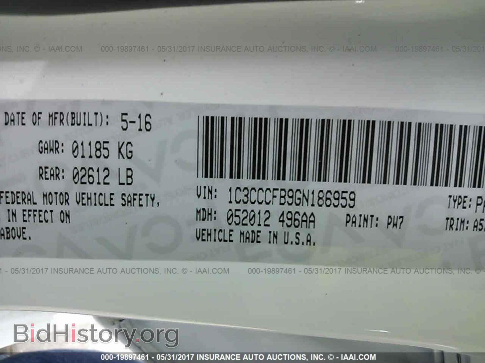 2016 Chrysler 200 - VIN: 1C3CCCFB9GN186959 - Photo 9