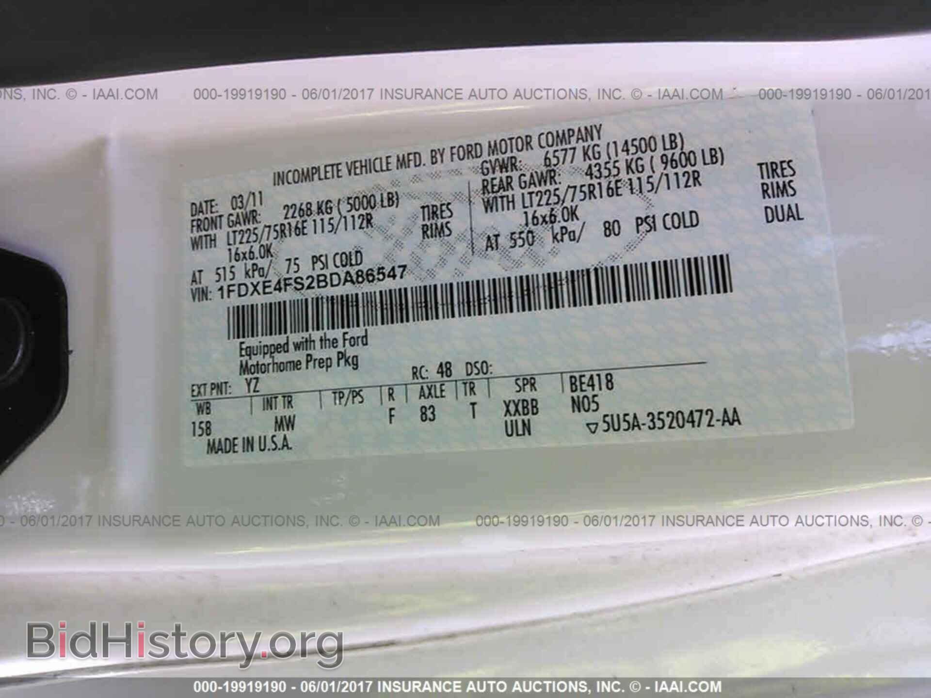 2011 FORD ECONOLINE - VIN: 1FDXE4FS2BDA86547 - Фото 10