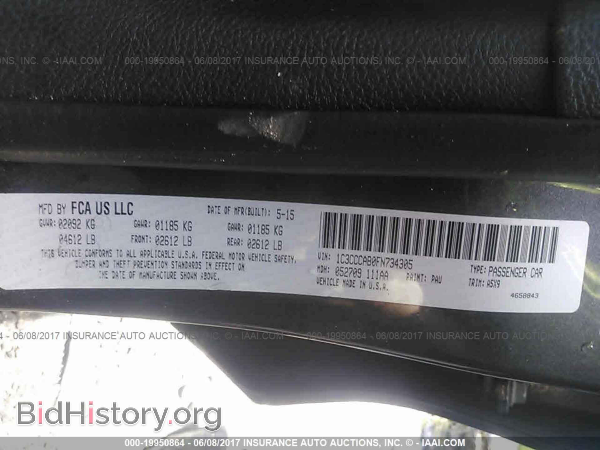 2015 Chrysler 200 - VIN: 1C3CCCAB0FN734305 - Photo 9