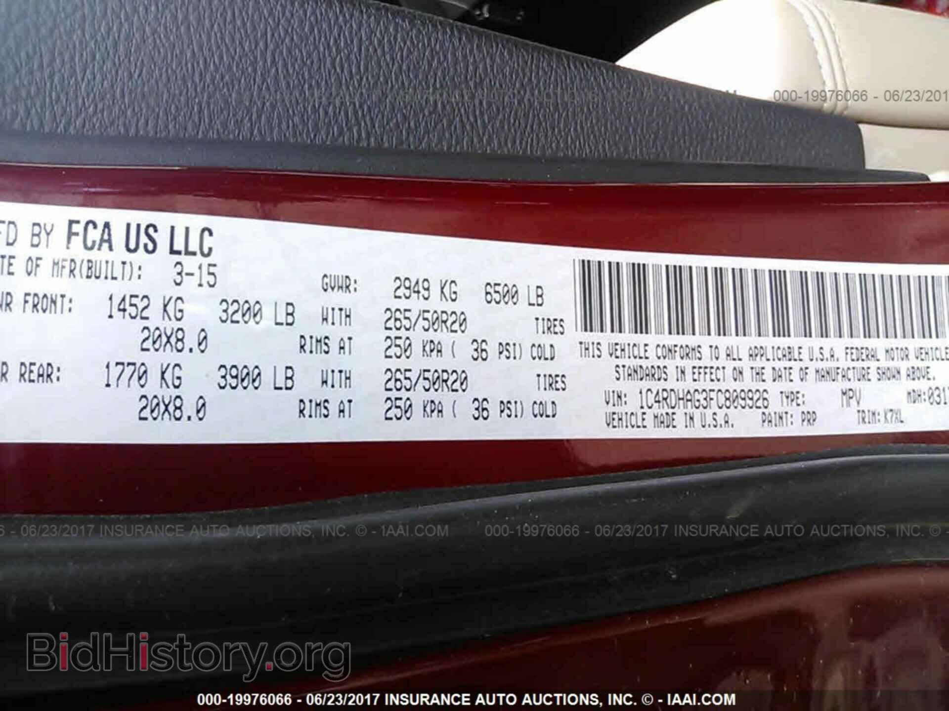 2015 Dodge Durango - VIN: 1C4RDHAG3FC809926 - Photo 9
