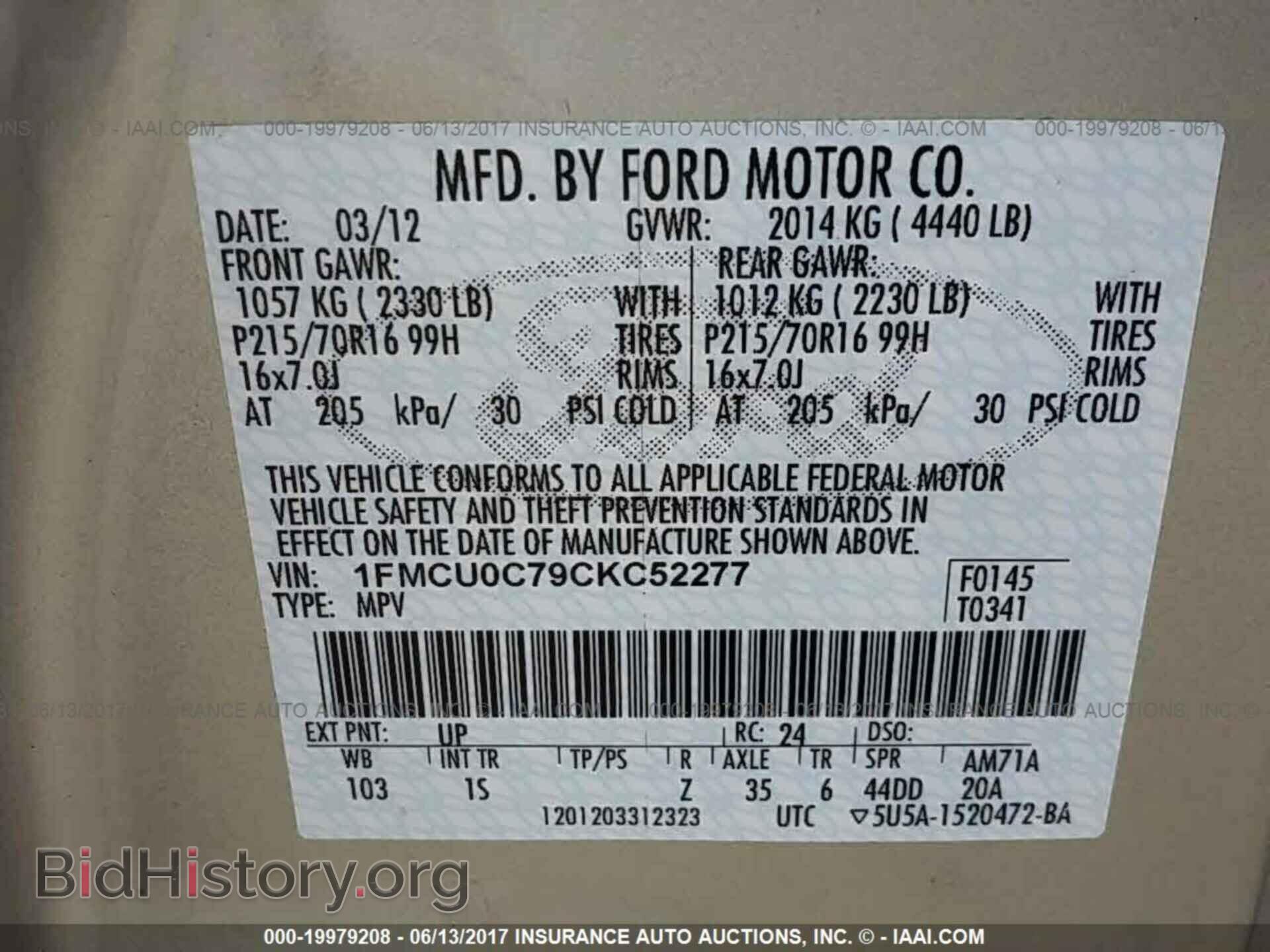 2012 Ford Escape - VIN: 1FMCU0C79CKC52277 - Photo 9