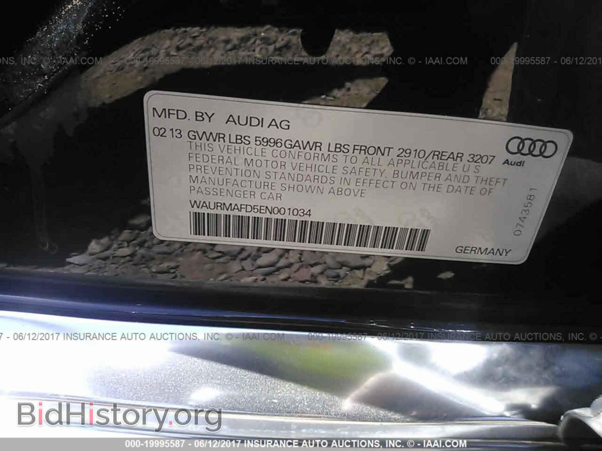 2014 Audi A8 - VIN: WAURMAFD5EN001034 - Фото 9