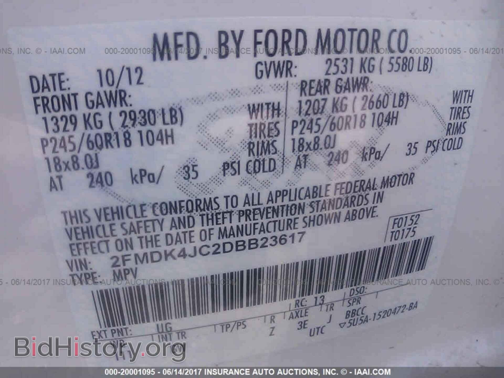 2013 Ford Edge - VIN: 2FMDK4JC2DBB23617 - Photo 9