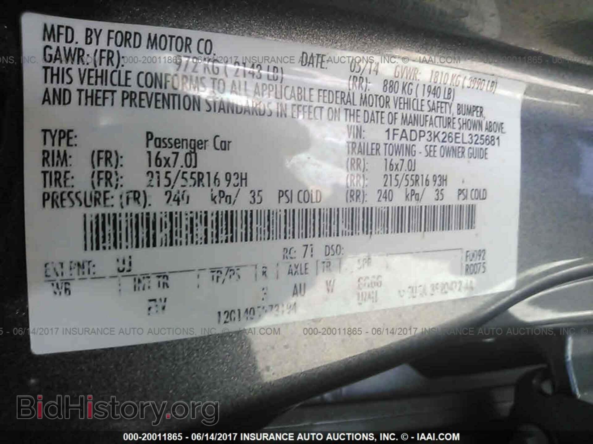 2014 Ford Focus - VIN: 1FADP3K26EL325681 - Фото 9