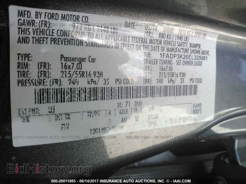 2014 Ford FOCUS (VIN 1FADP3K26EL325681) — фото 9 из 10