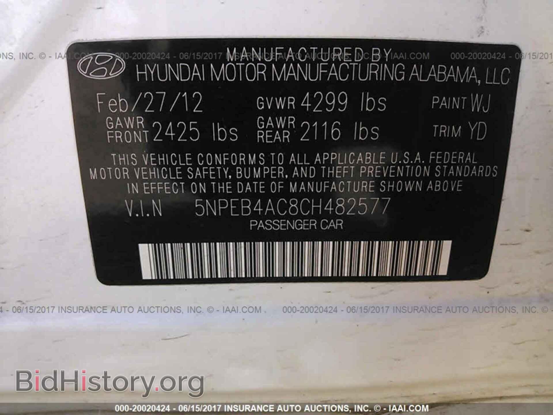 2012 Hyundai Sonata - VIN: 5NPEB4AC8CH482577 - Photo 9