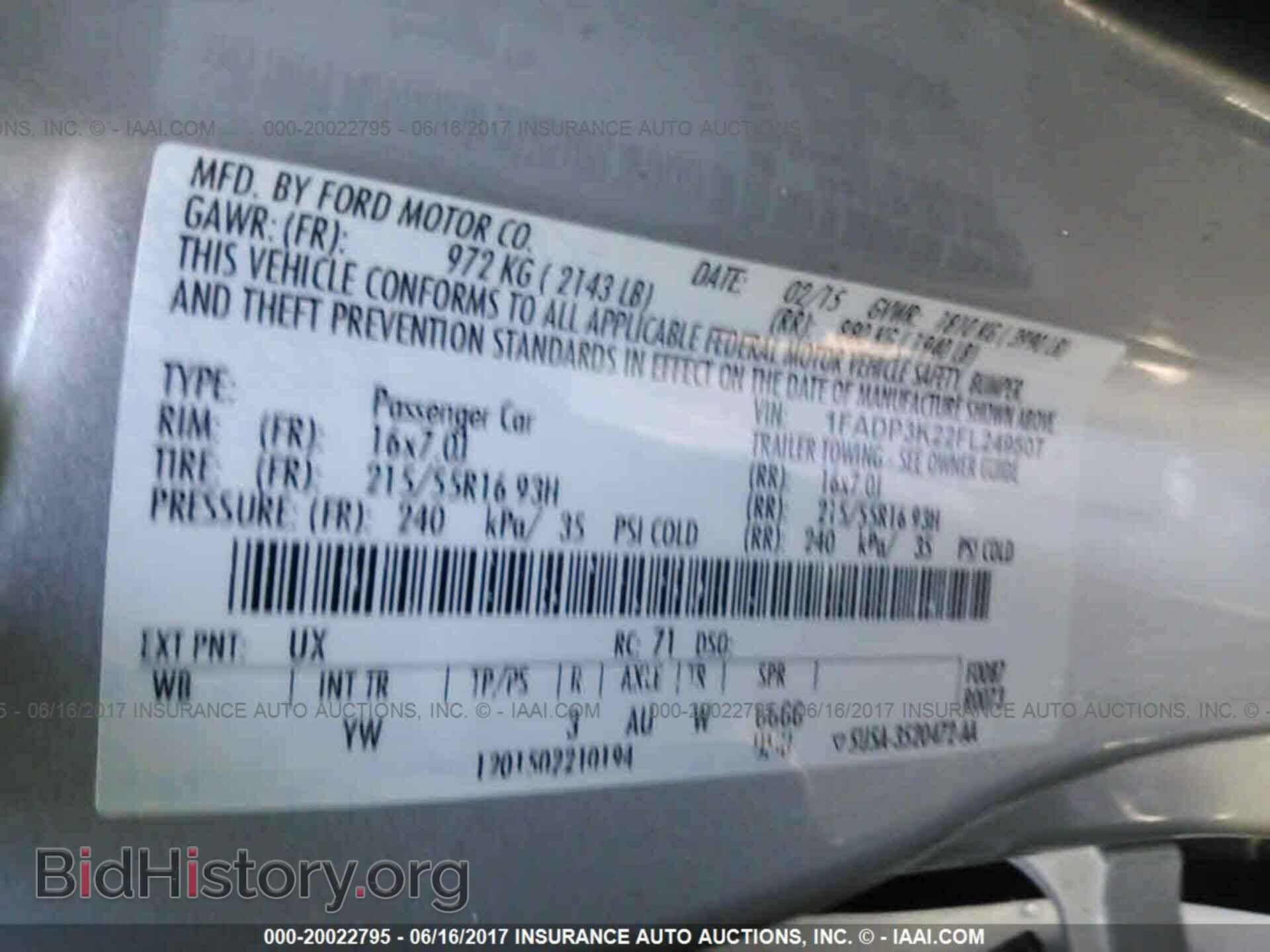 2015 Ford Focus - VIN: 1FADP3K22FL249507 - Фото 9