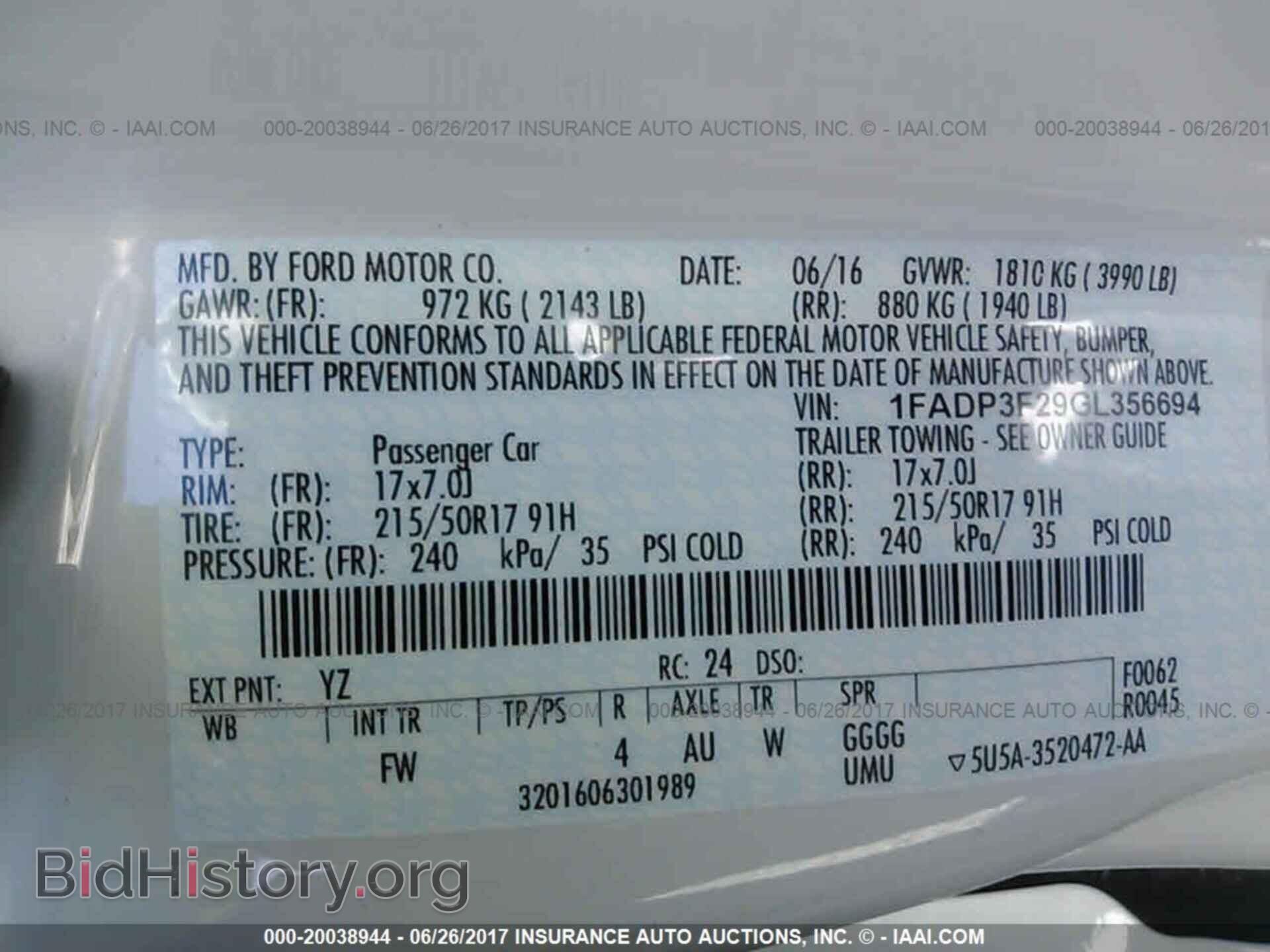 2016 Ford Focus - VIN: 1FADP3F29GL356694 - Фото 9